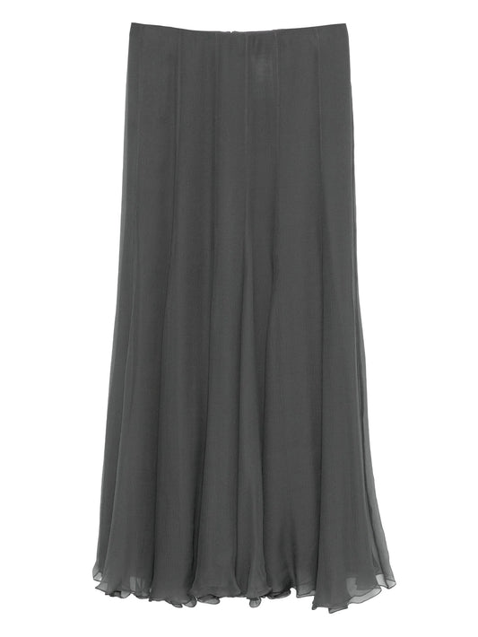 pleated maxi skirt