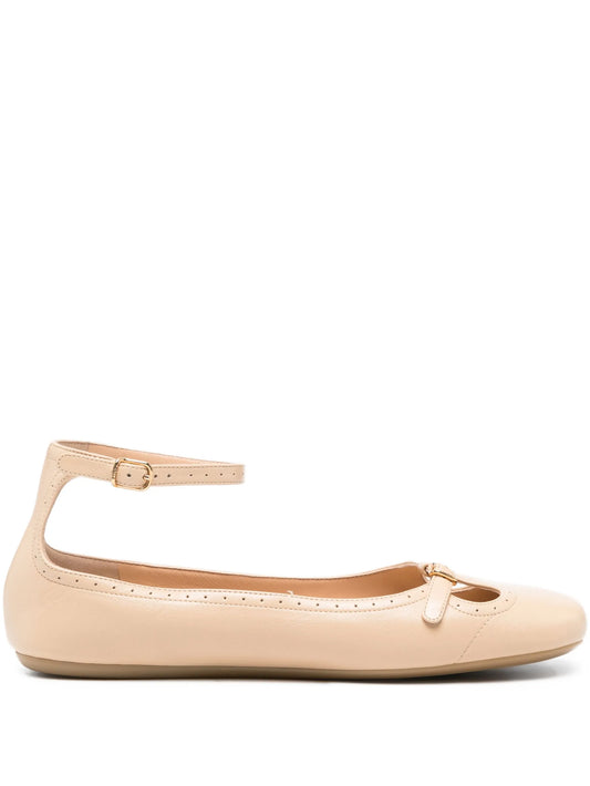 leather ballet flats