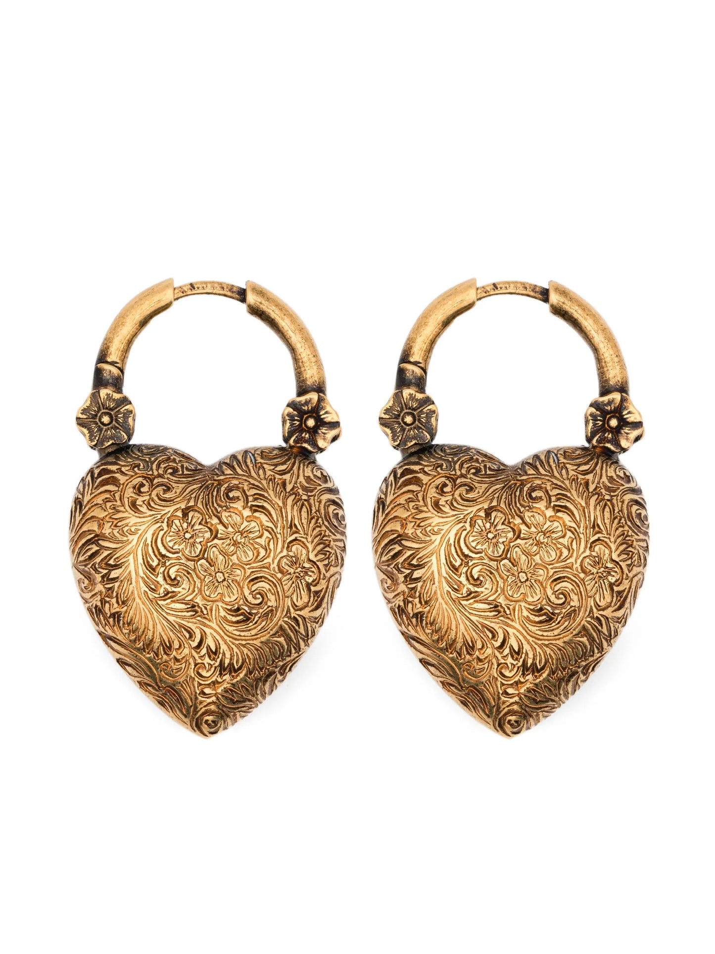 heart-shaped drop earrings