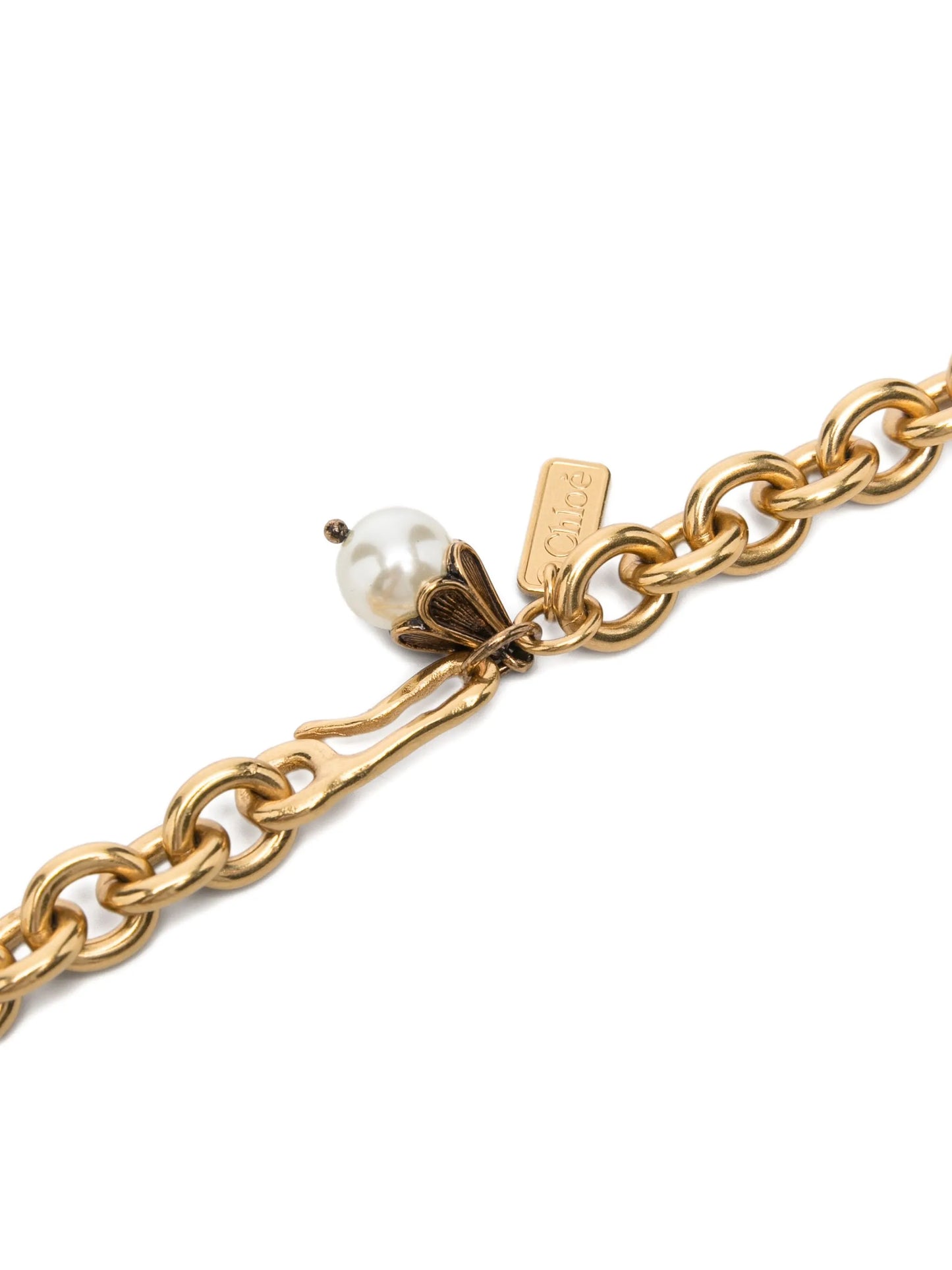 gold heart-charm chain belt