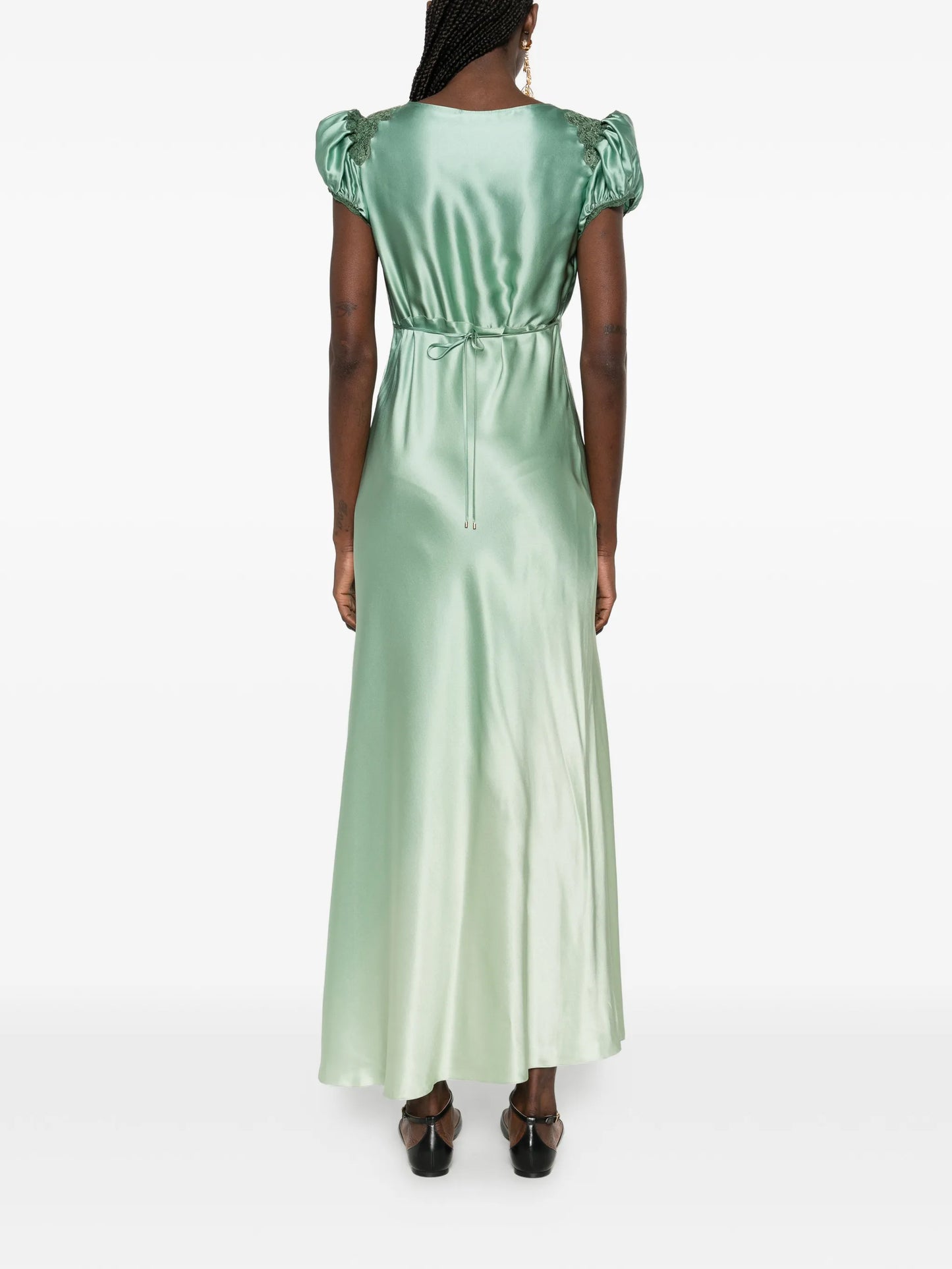 lace-insert maxi dress