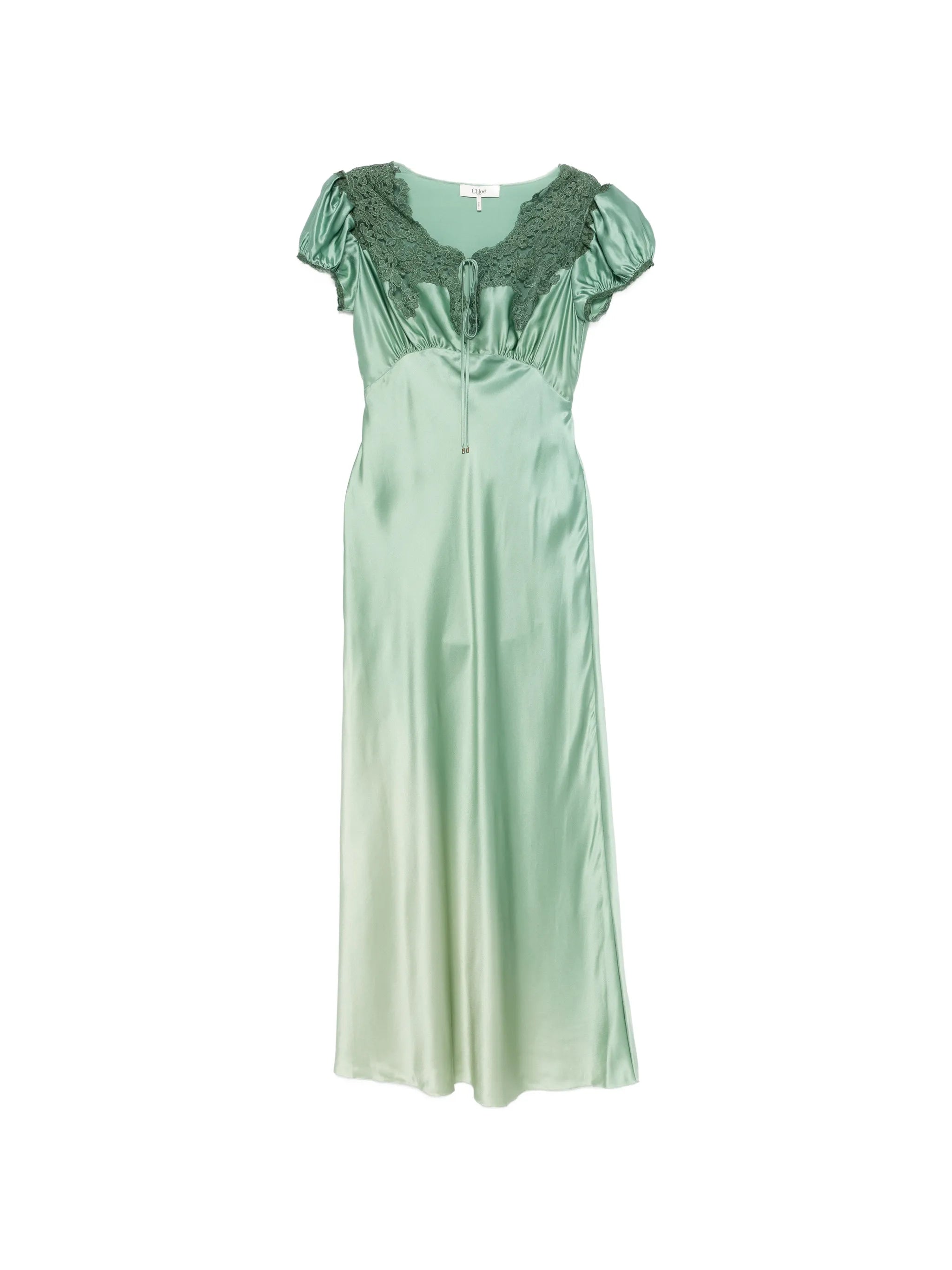 lace-insert maxi dress