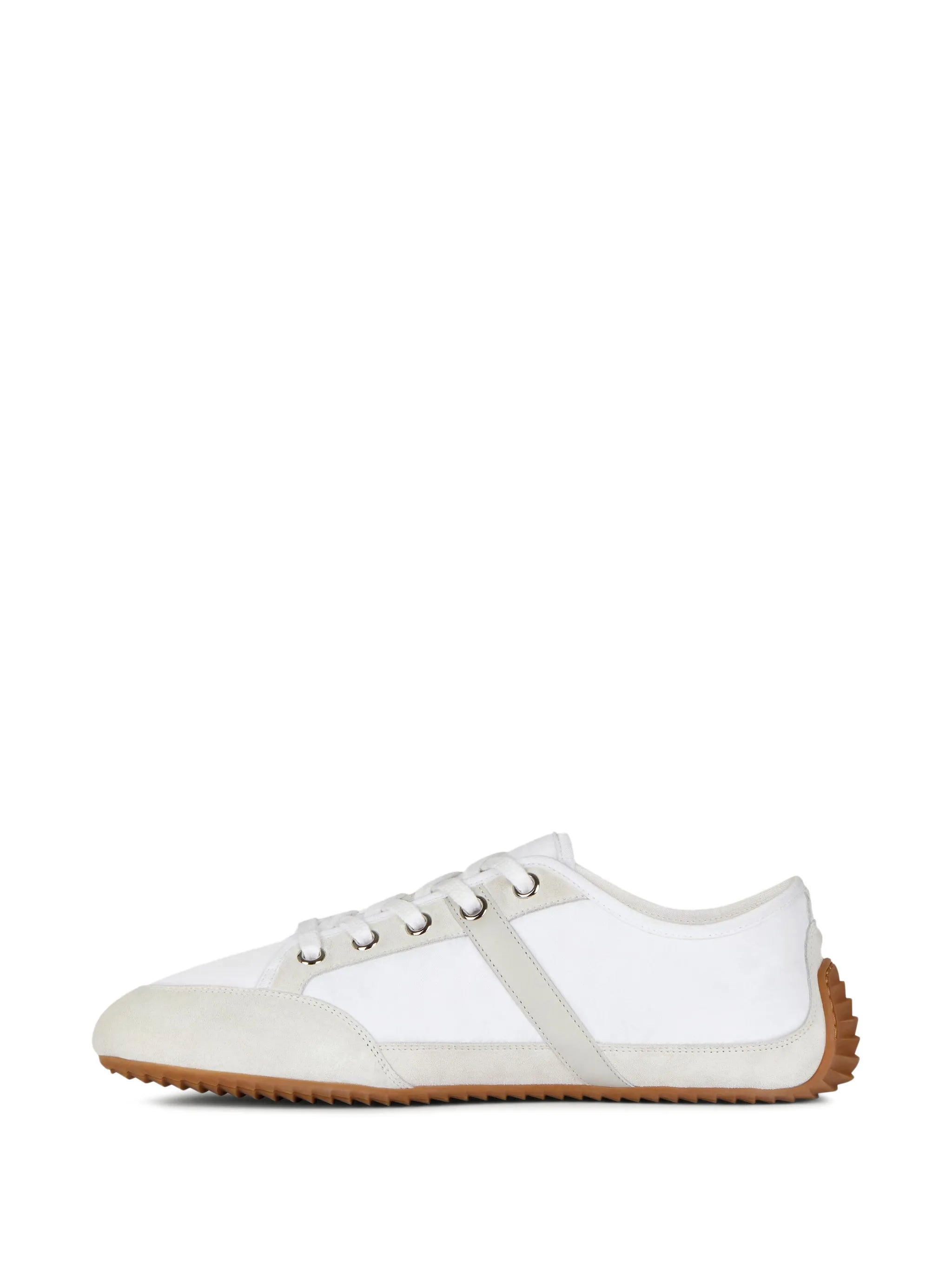 slim sneakers in nylon and suede