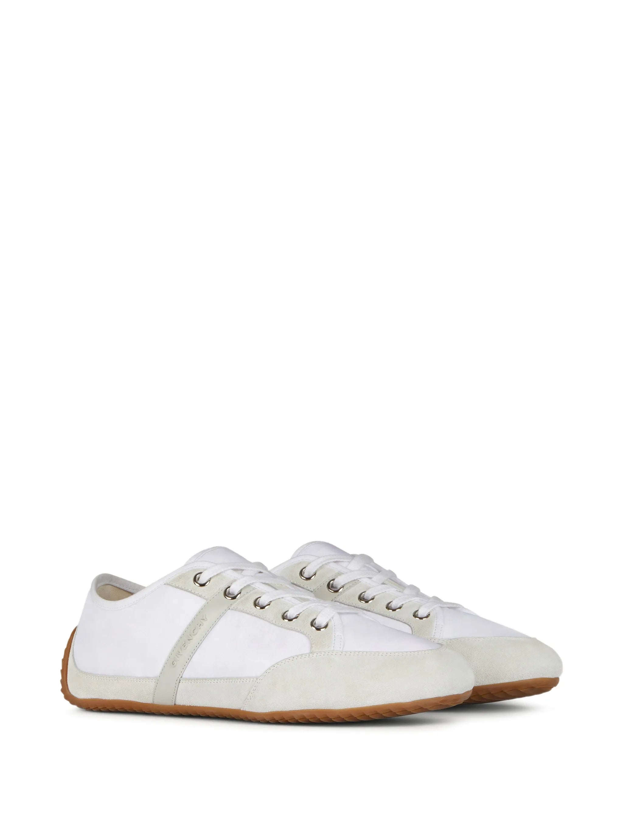 slim sneakers in nylon and suede