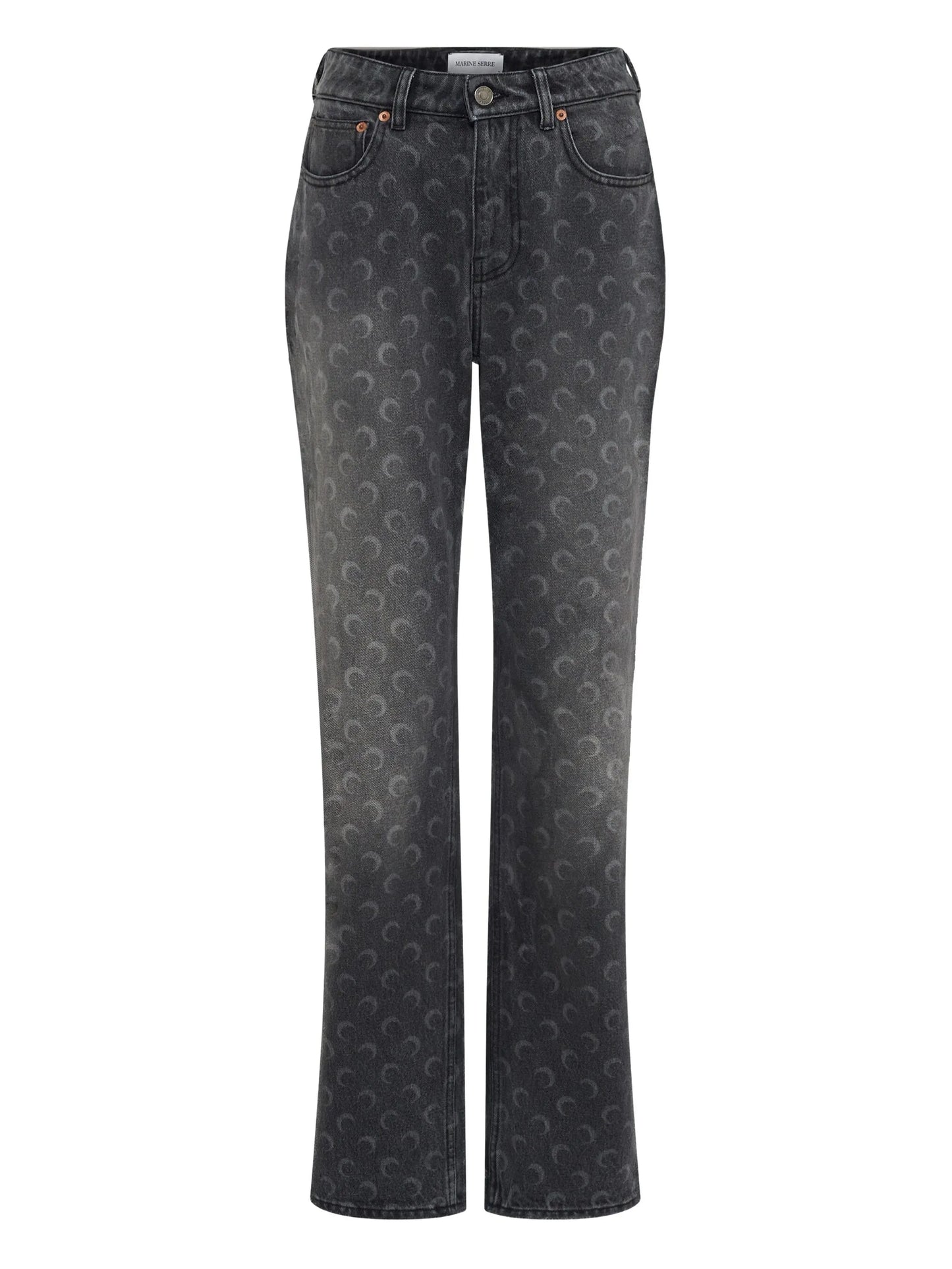 moon laser wash straight jeans