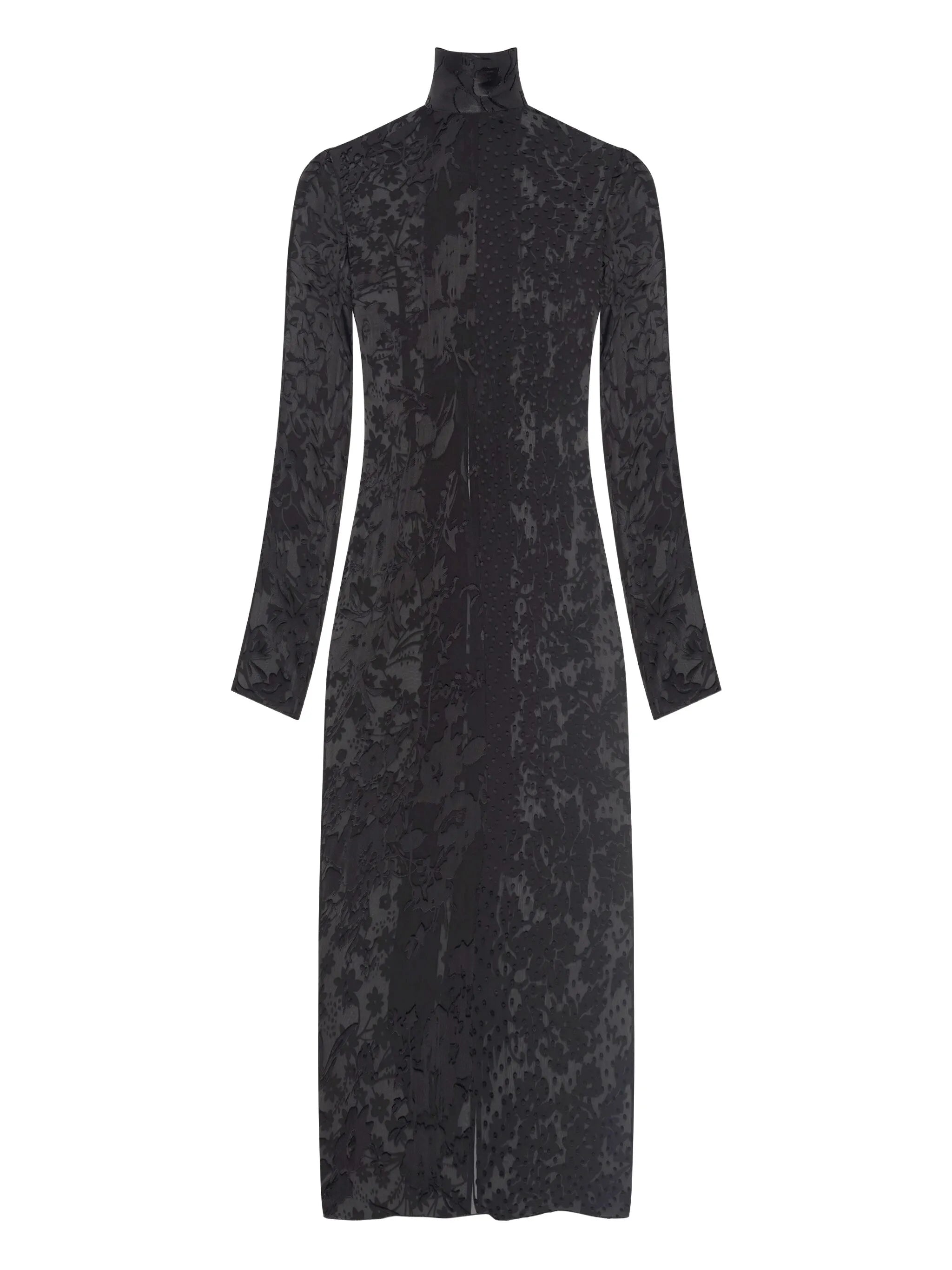 floral-print tie-neck maxi dress