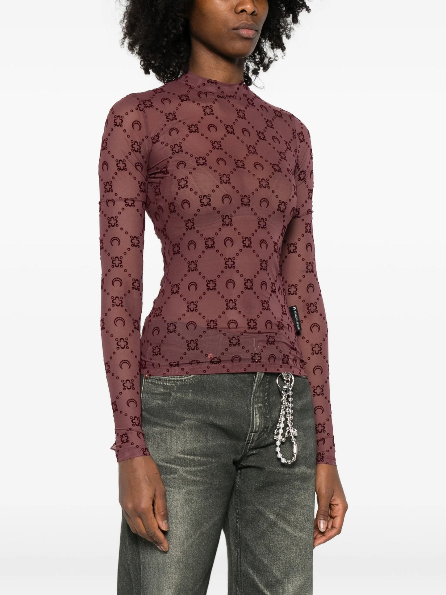 Moonogram long-sleeve top