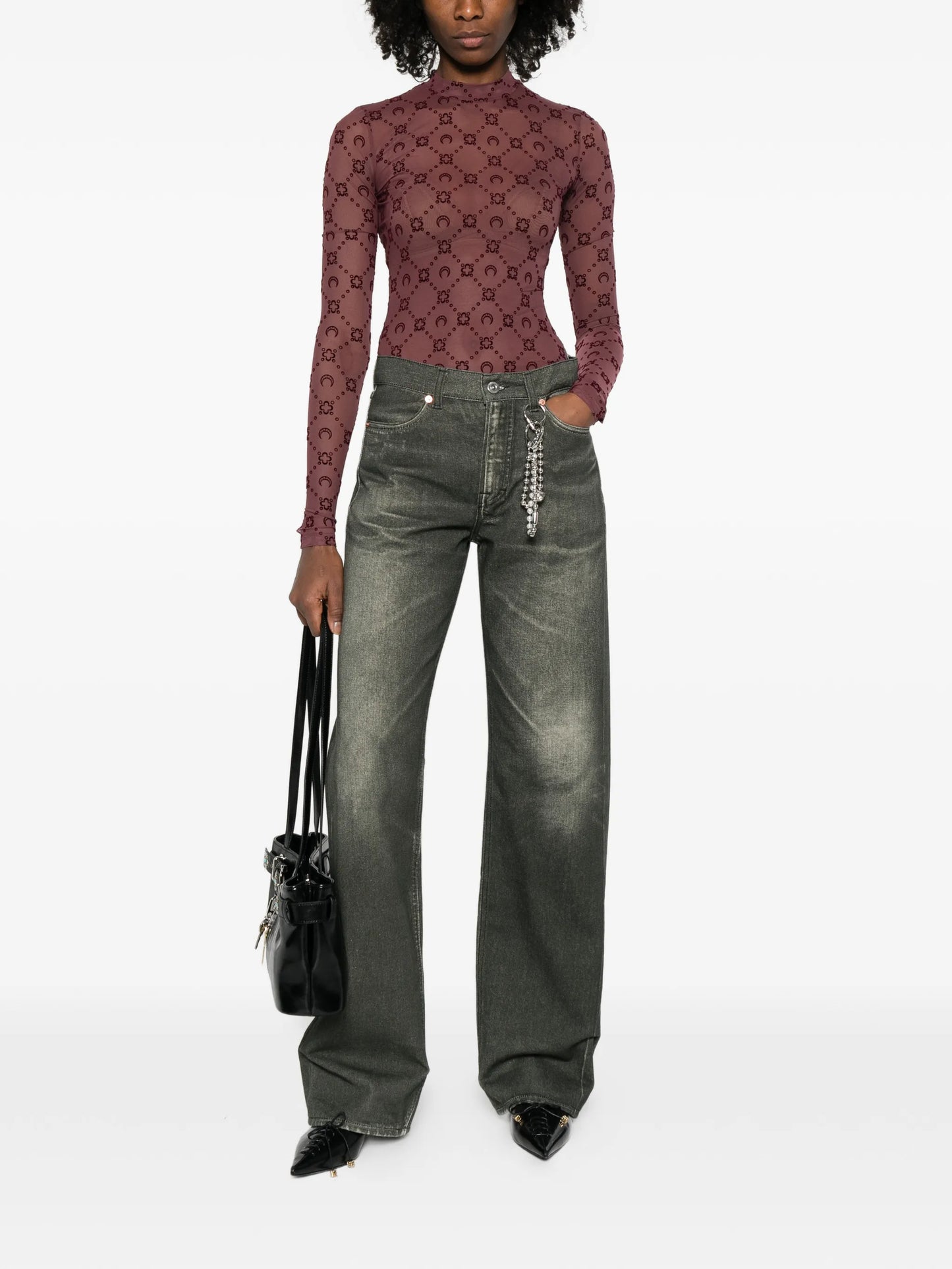 Moonogram long-sleeve top