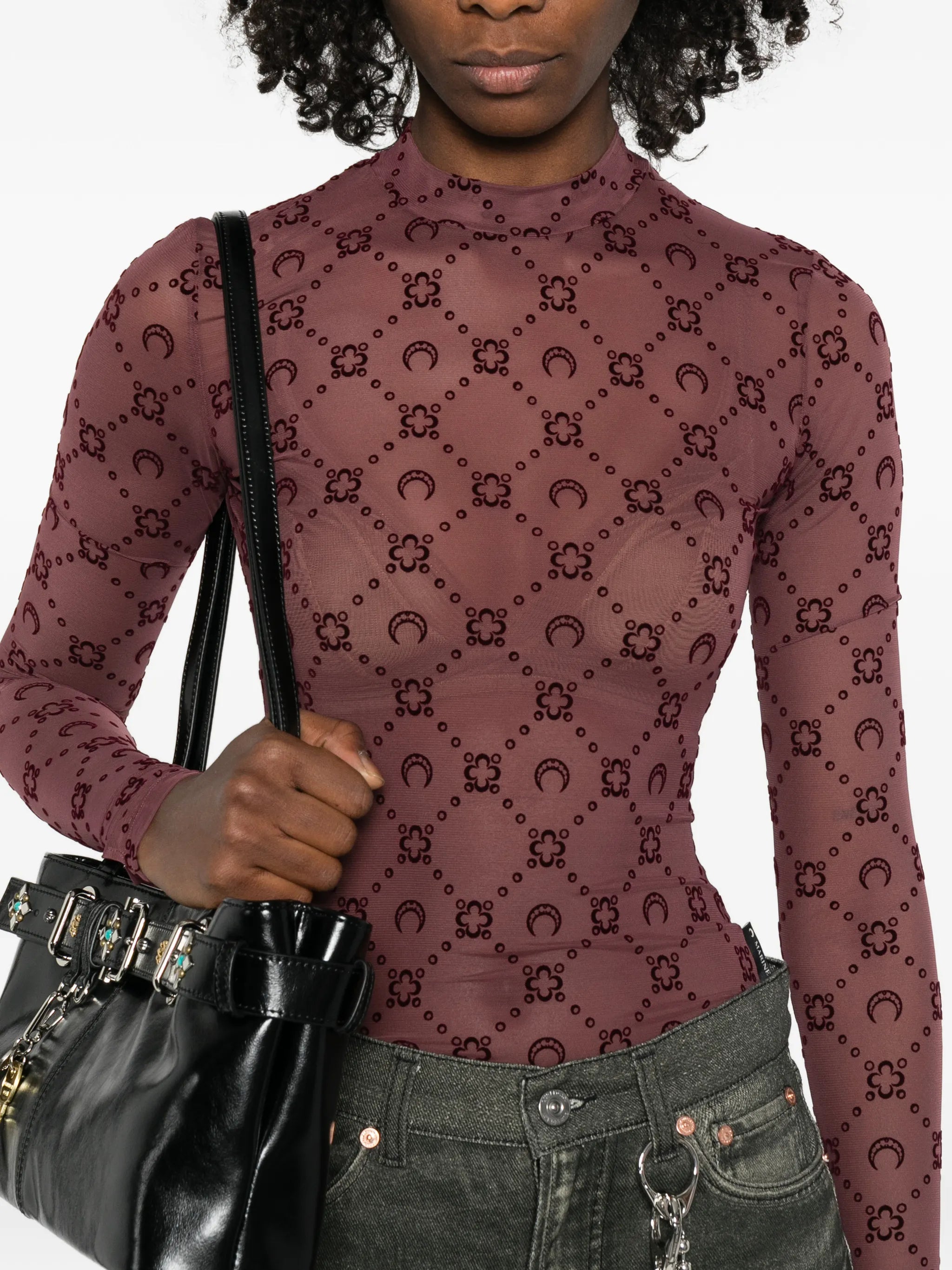 Moonogram long-sleeve top