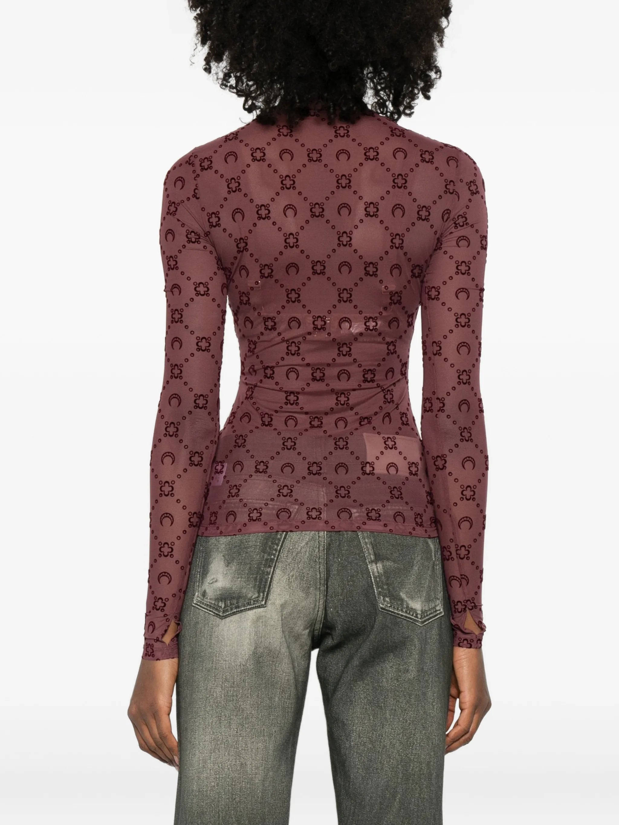 Moonogram long-sleeve top
