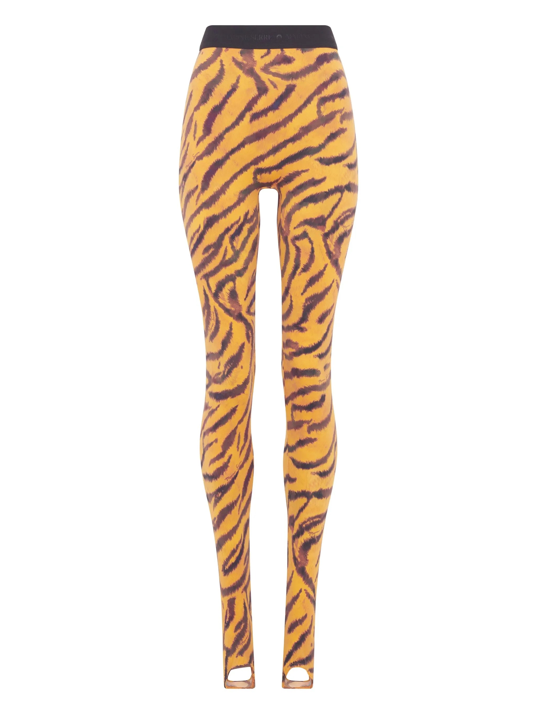 tiger-print leggings
