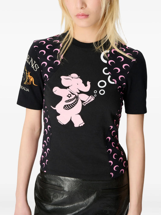 REGENERATED GRAPHIC logo-print elephant-graphic T-shirt