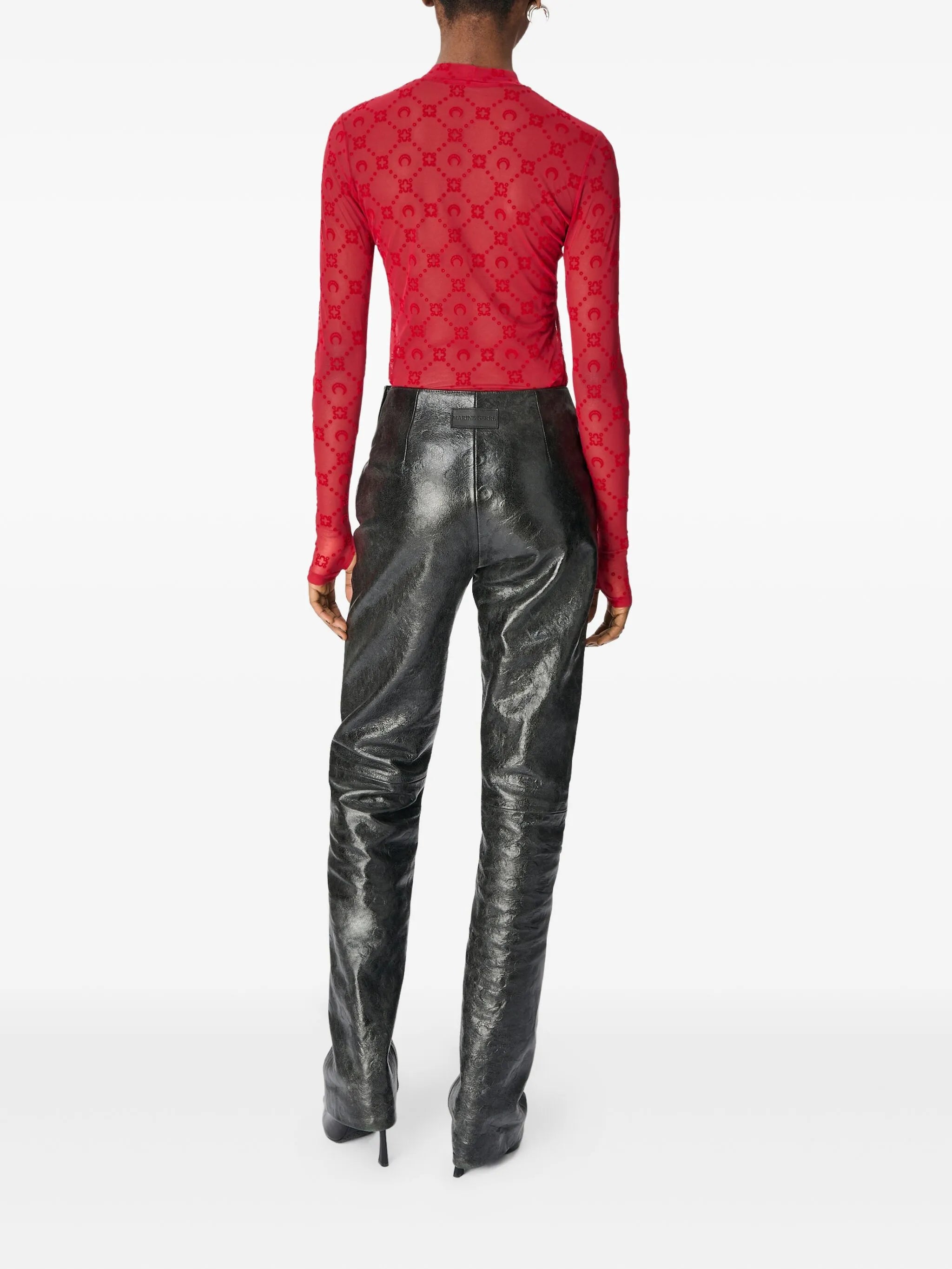 moonogram high-neck top