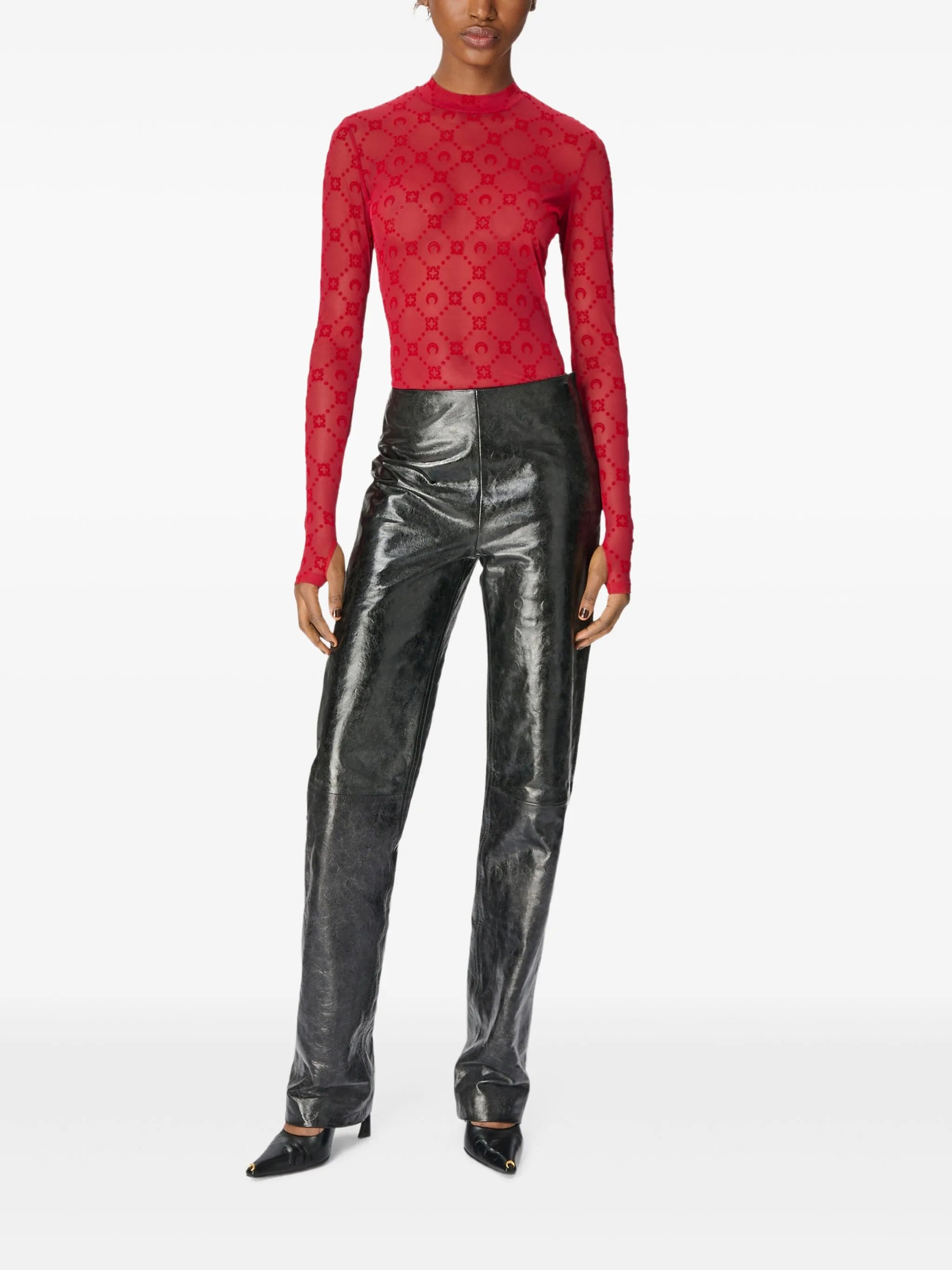 moonogram high-neck top