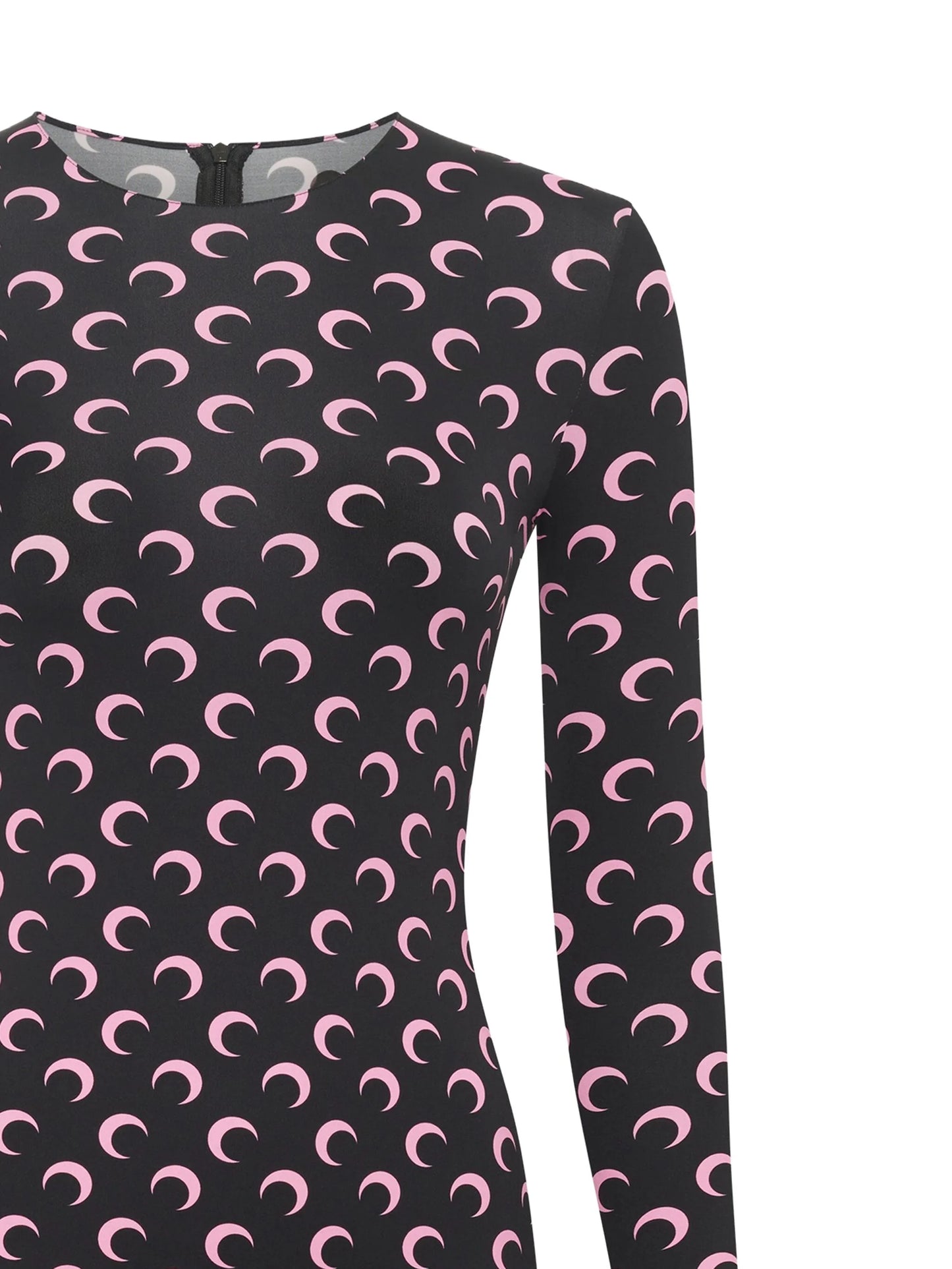 Moon-print jersey playsuit