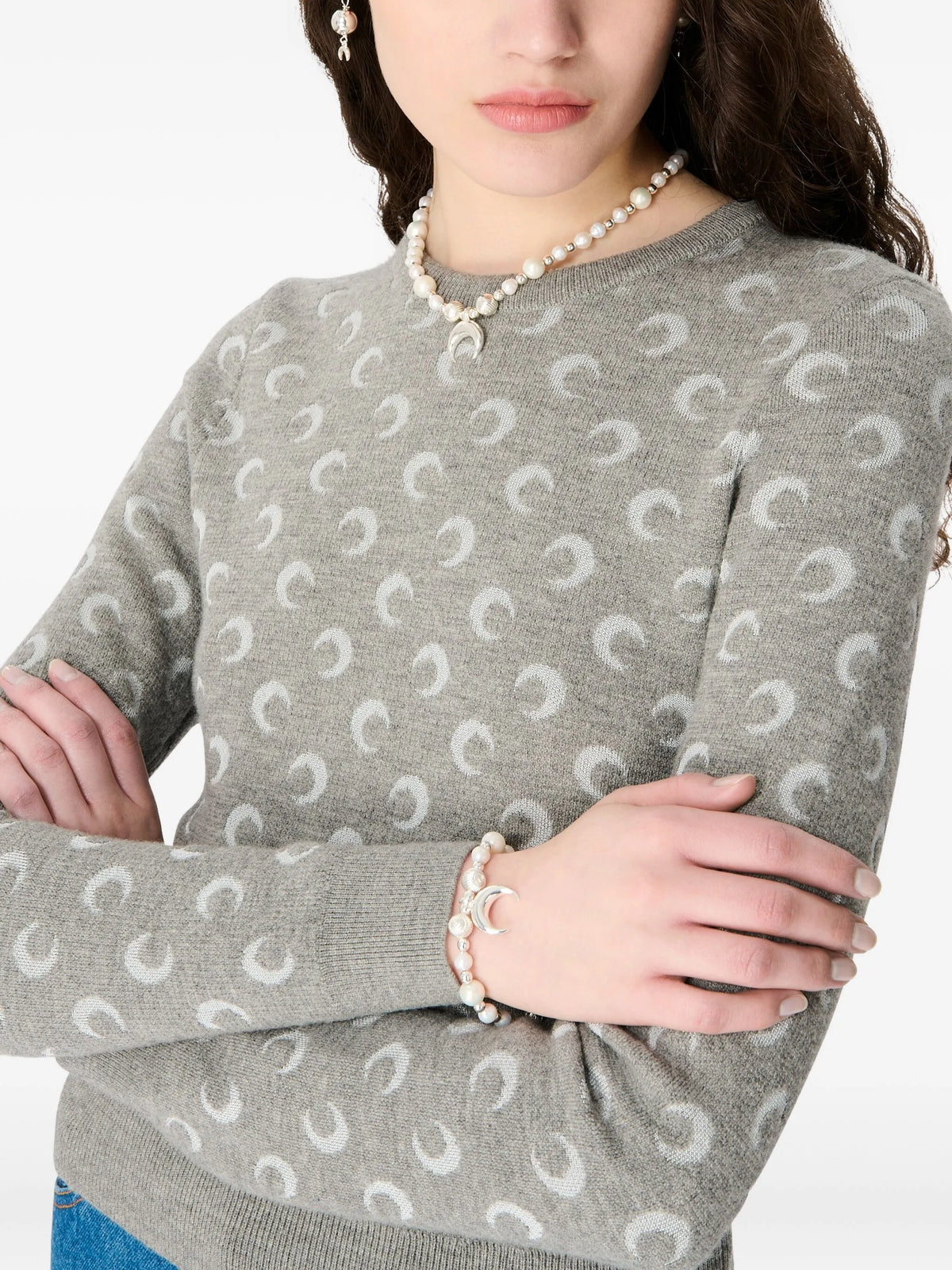 moon-jacquard cardigan