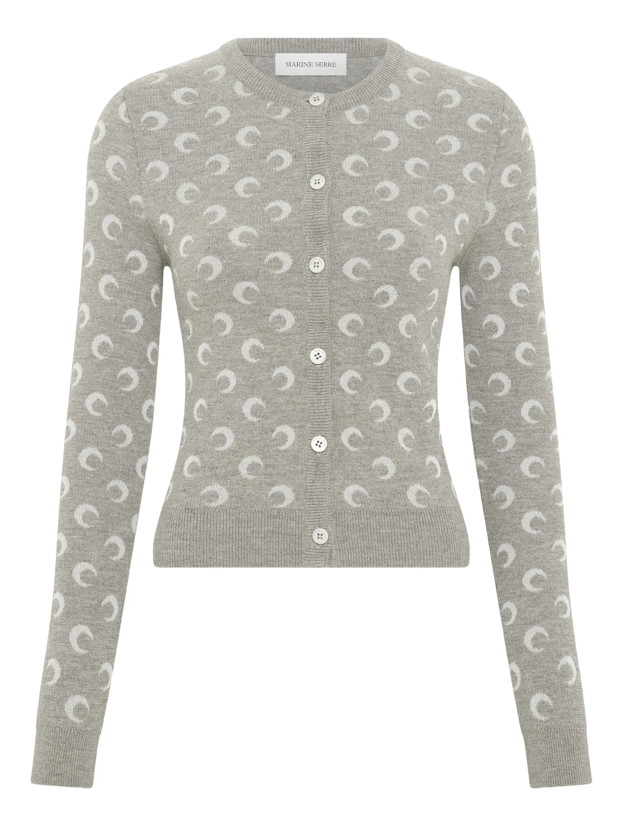 moon-jacquard cardigan
