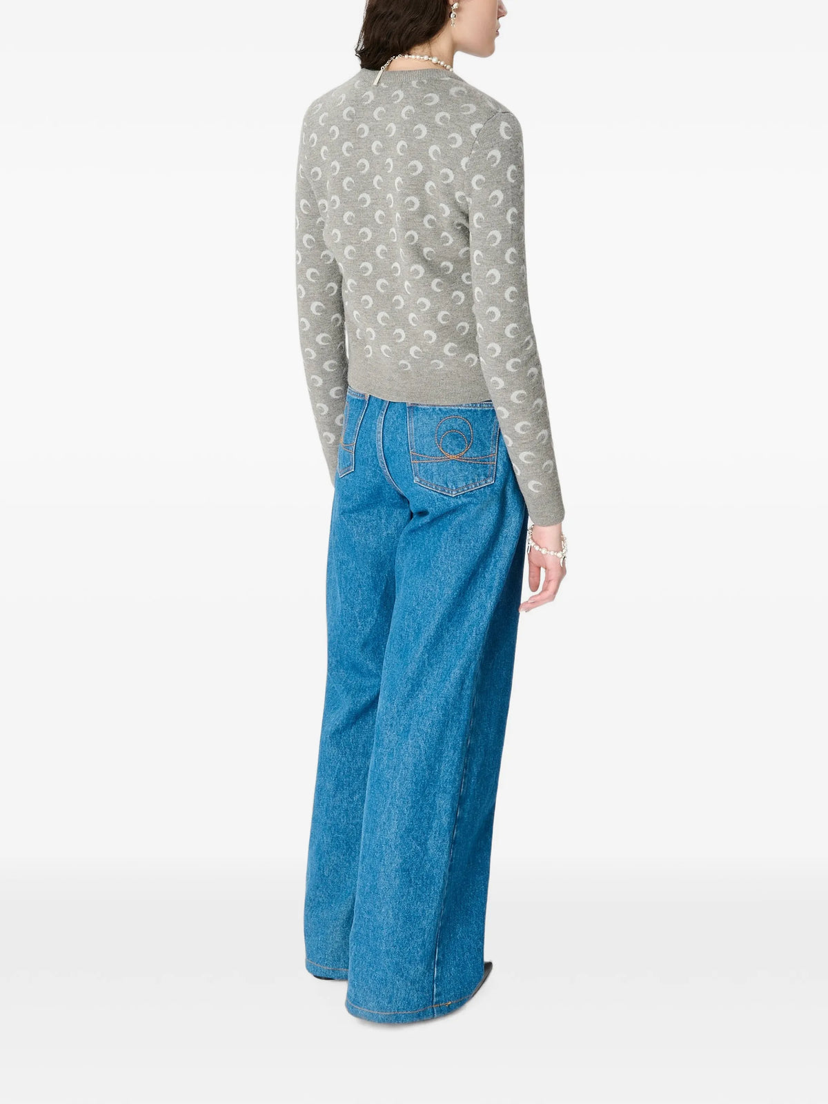 moon-jacquard cardigan