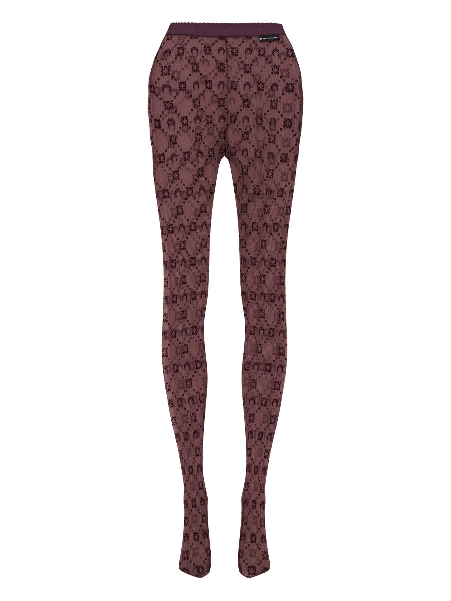 moonogram mesh flock tights