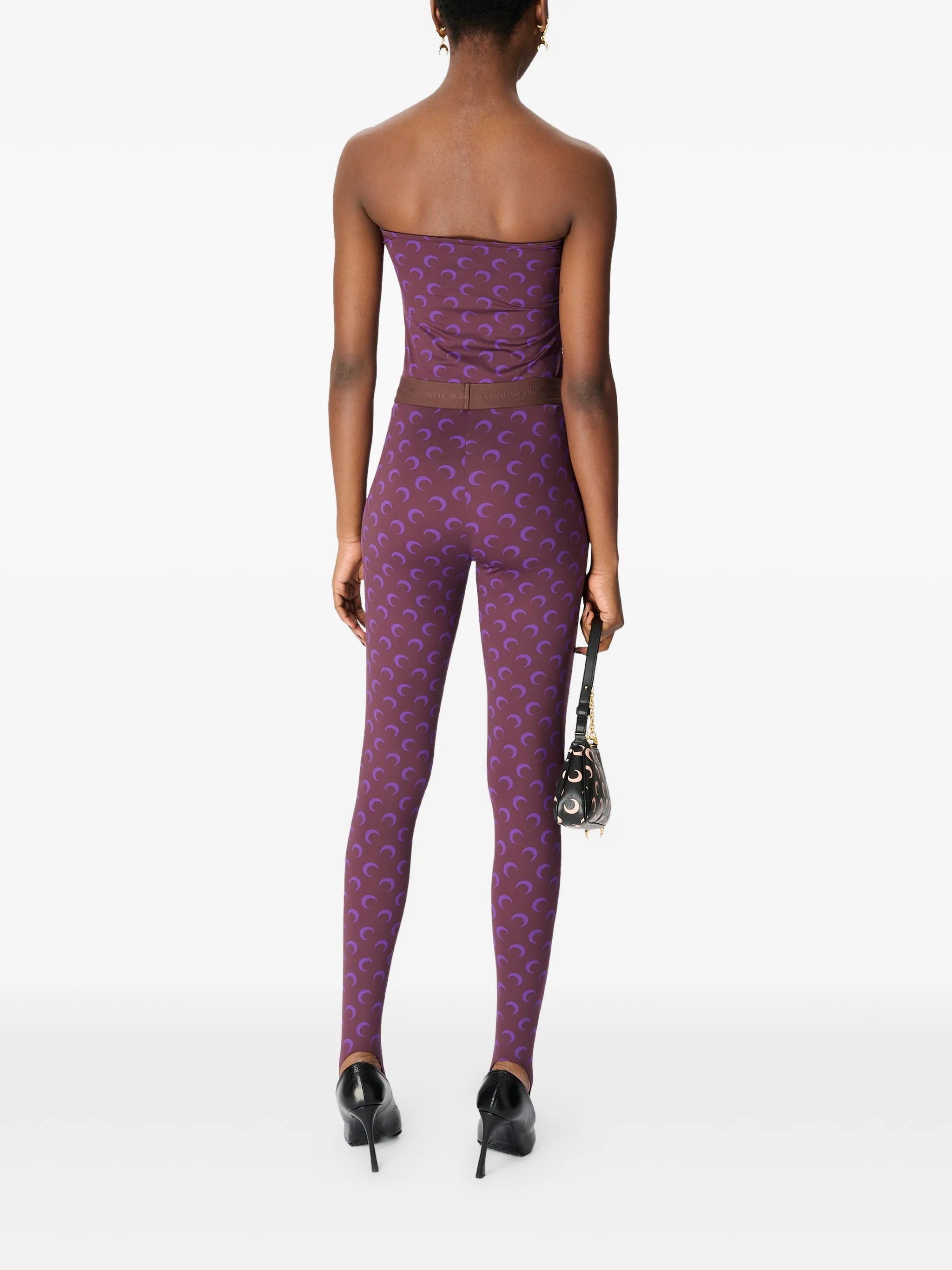 moon-print jersey leggings