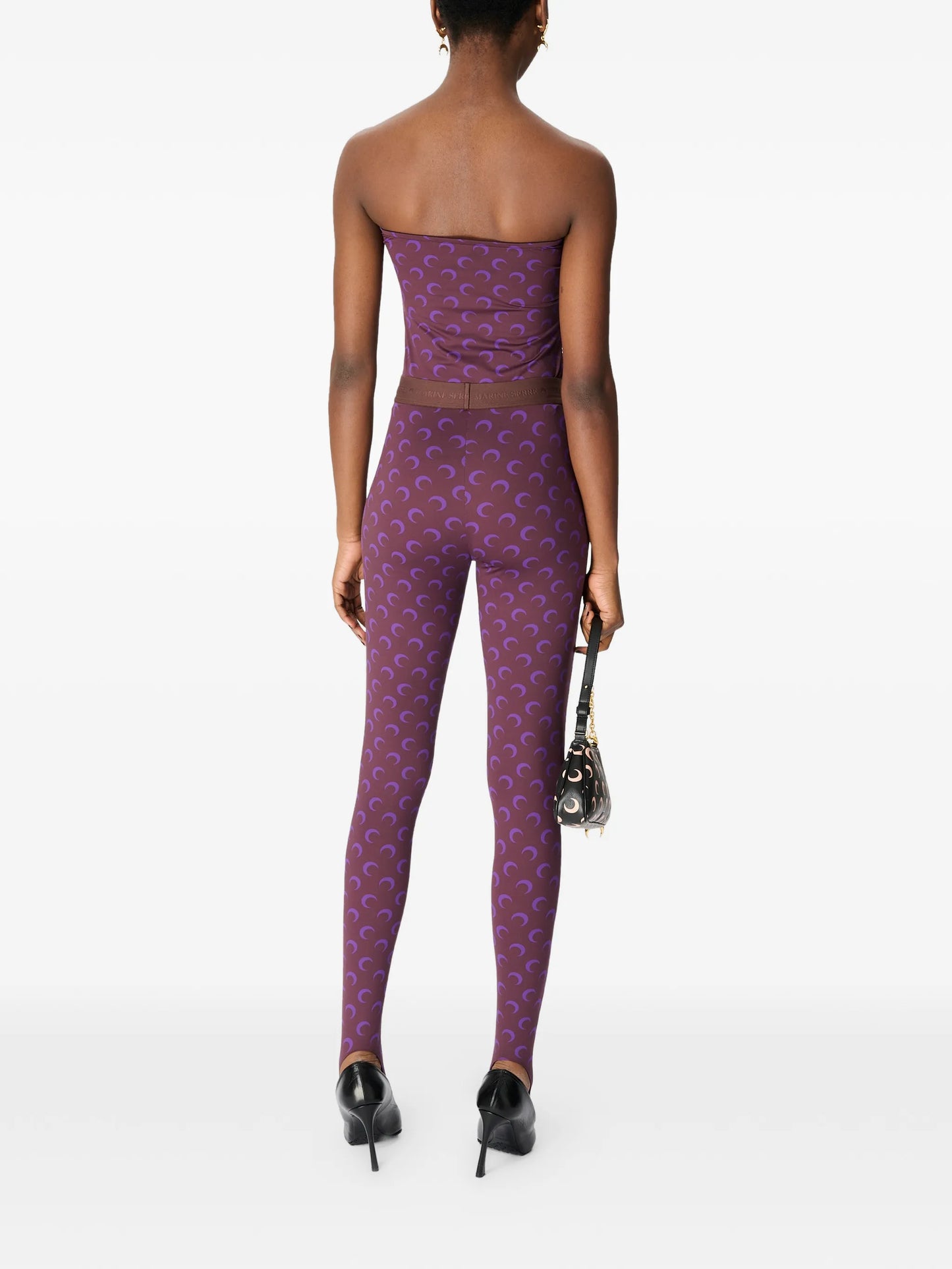moon-print jersey leggings