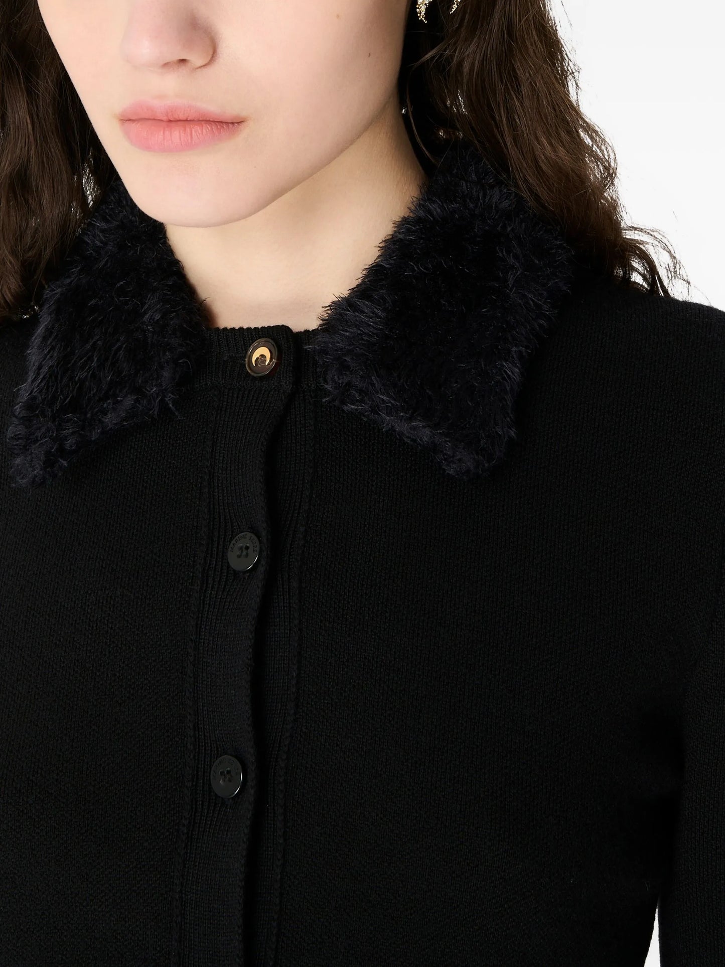 wool cropped cardigan