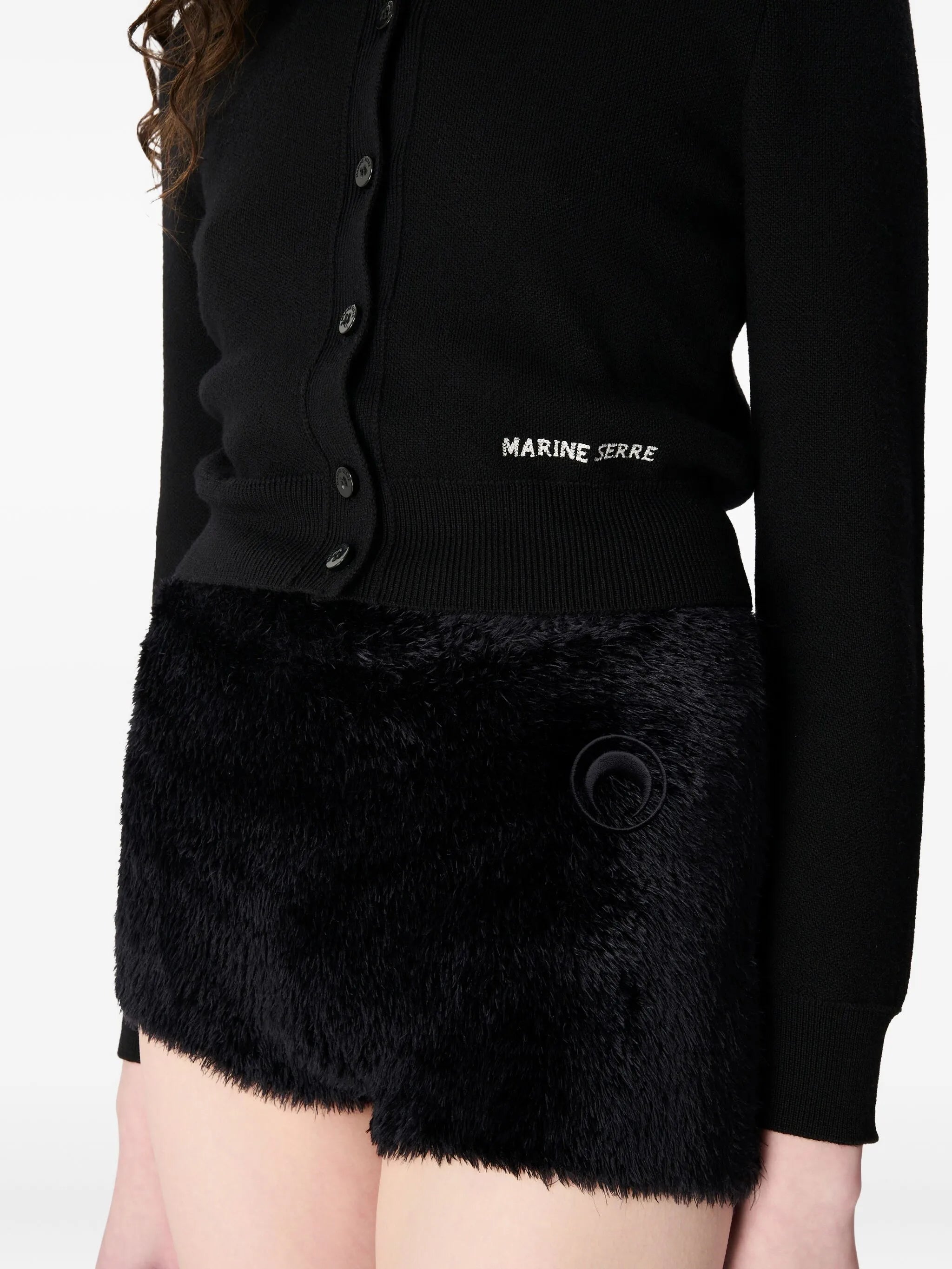 wool cropped cardigan