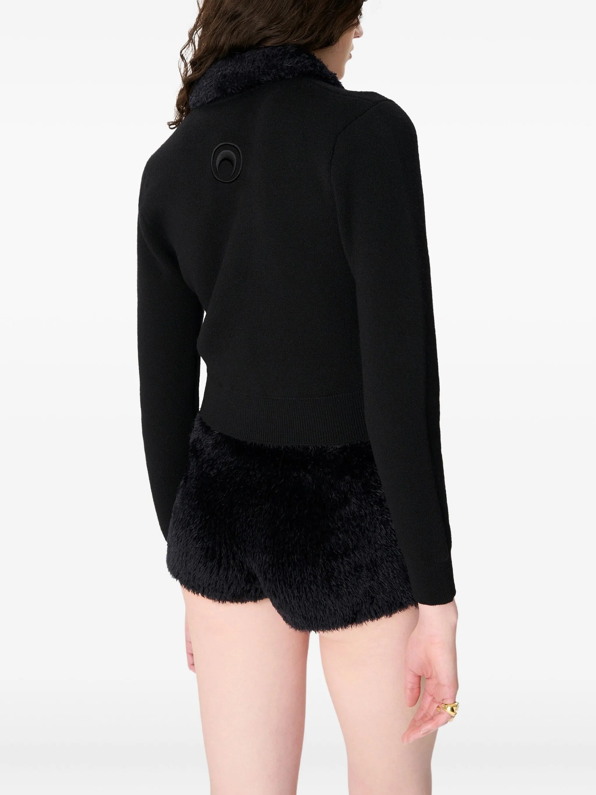 wool cropped cardigan