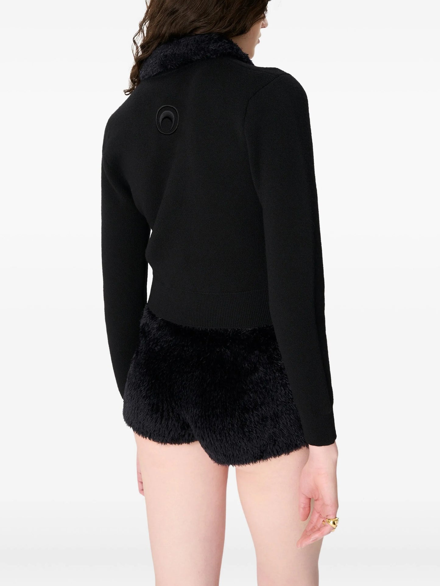 wool cropped cardigan