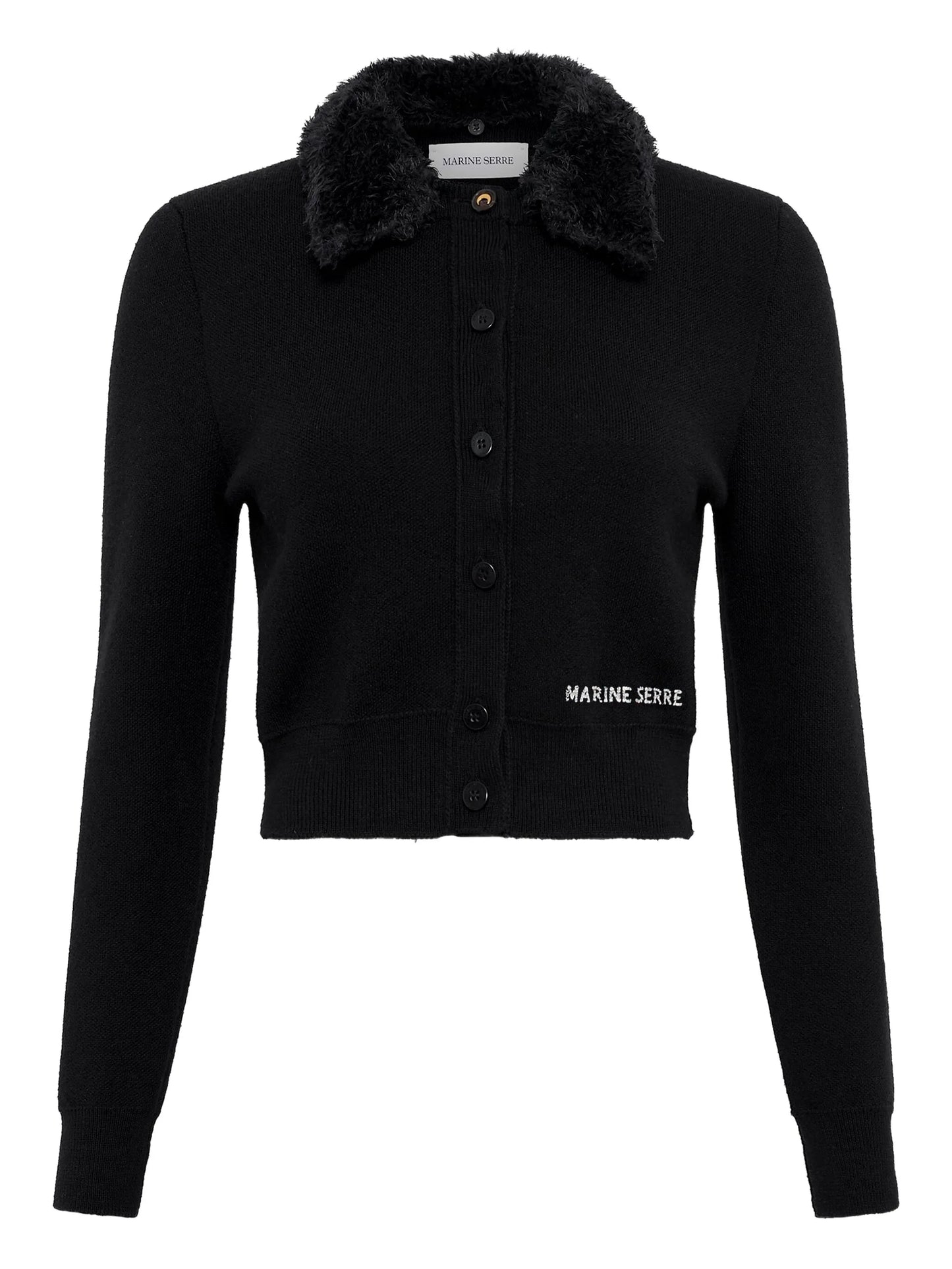 wool cropped cardigan