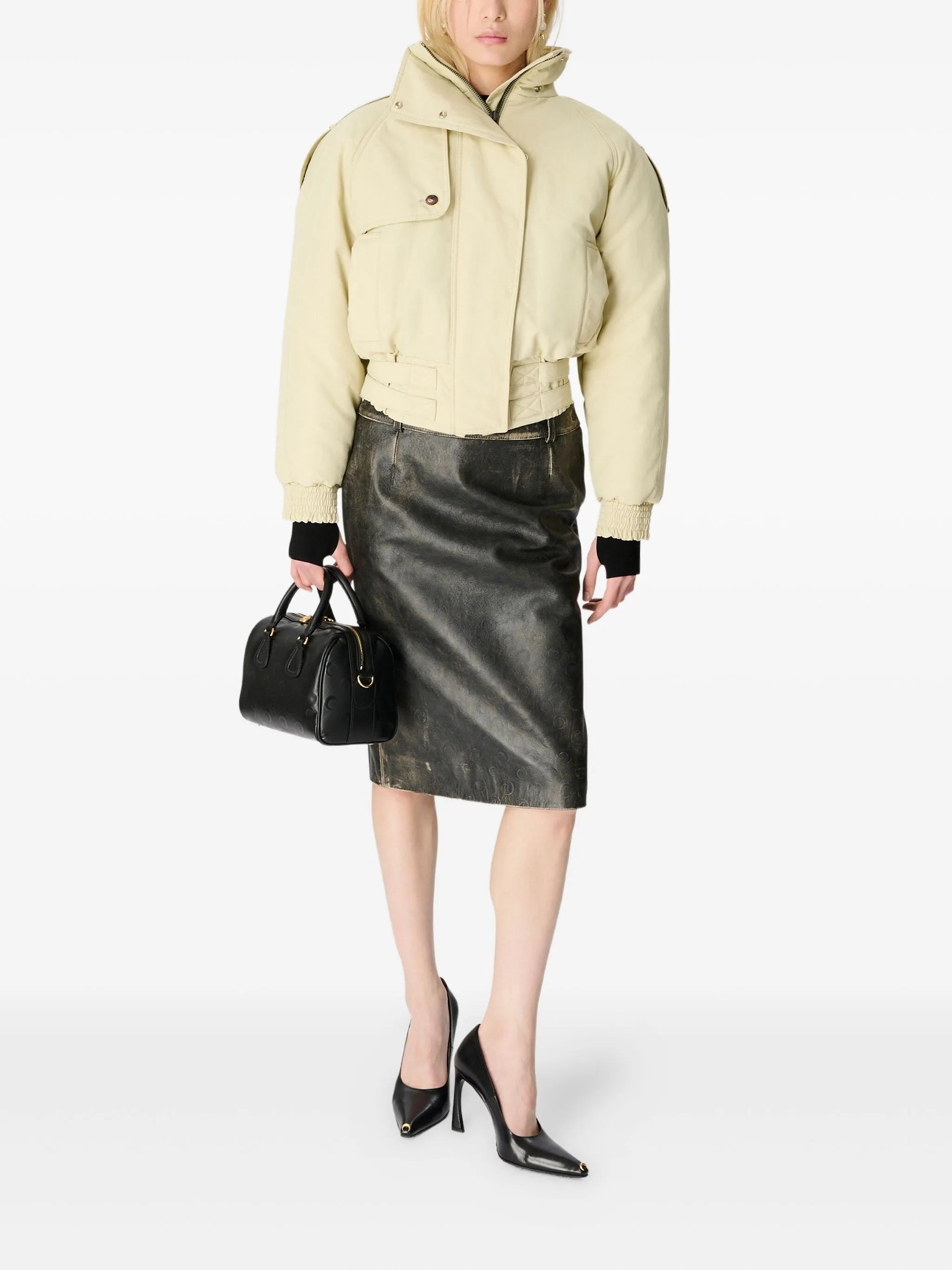 high-neck bomber jacket