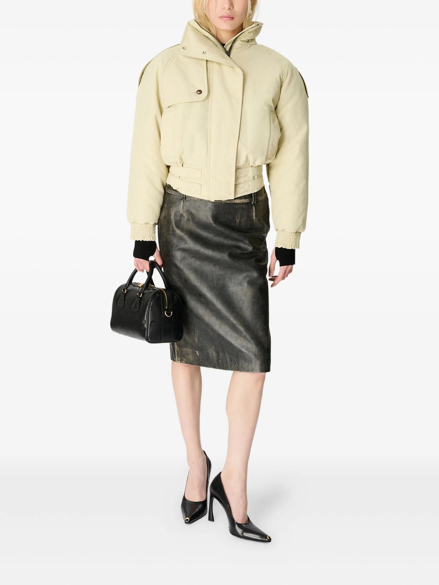 high-neck bomber jacket