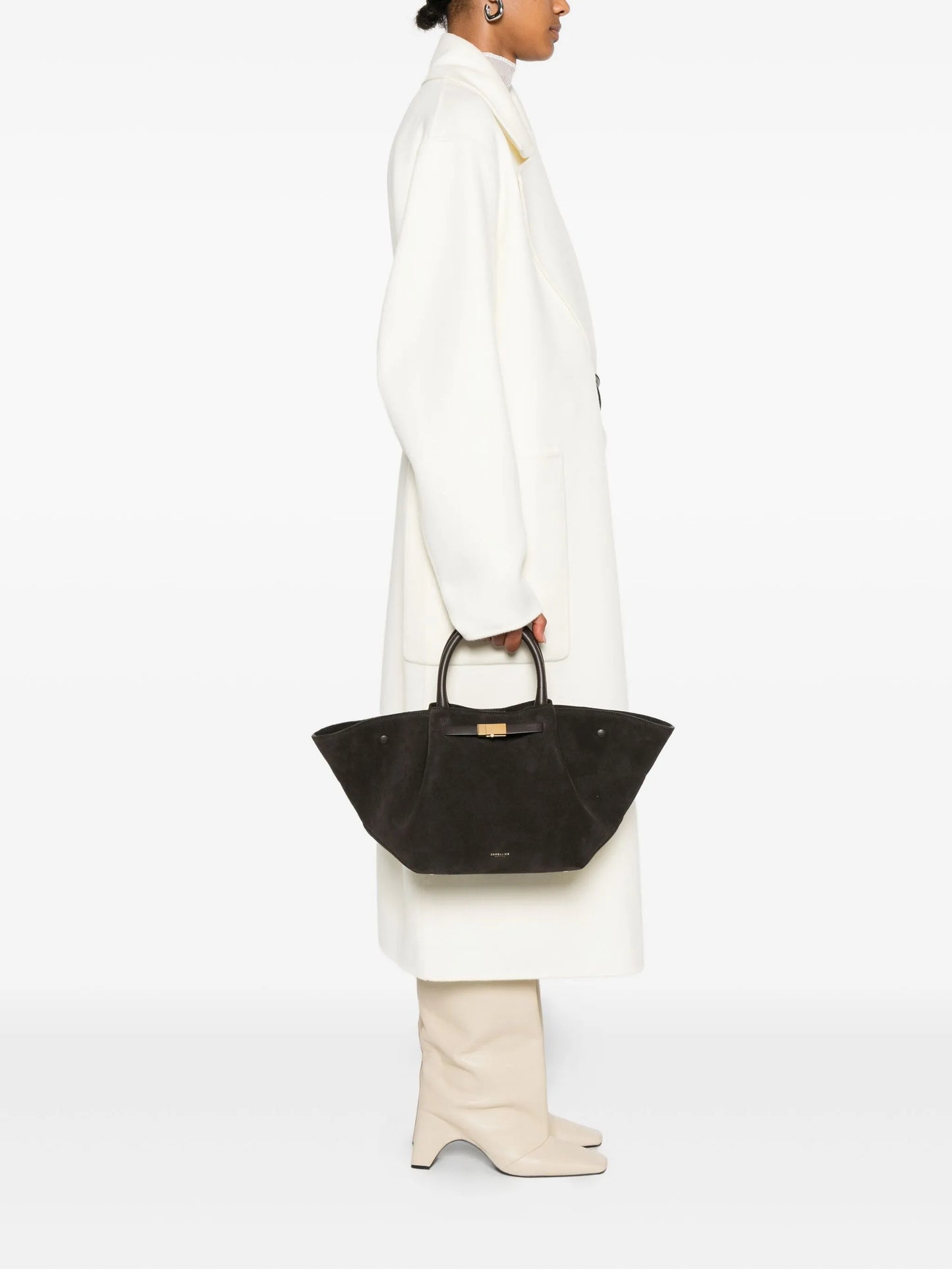medium The Midi New York suede tote bag