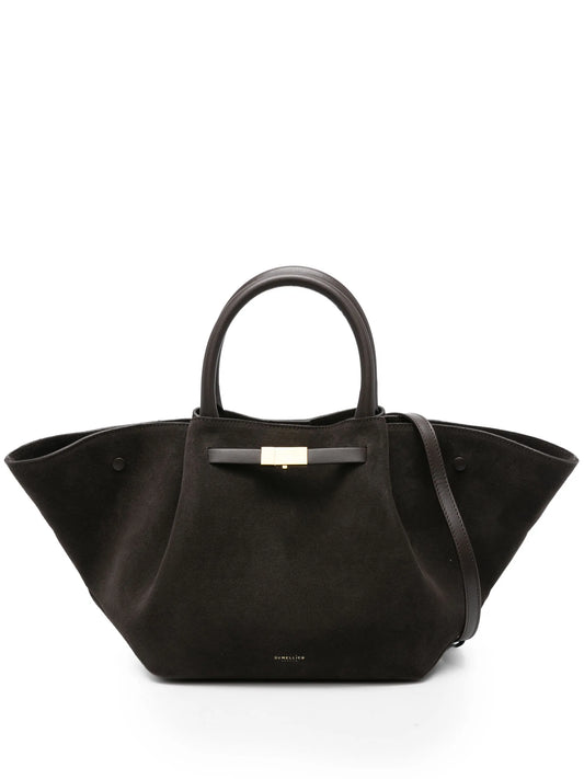 midi New York suede tote bag