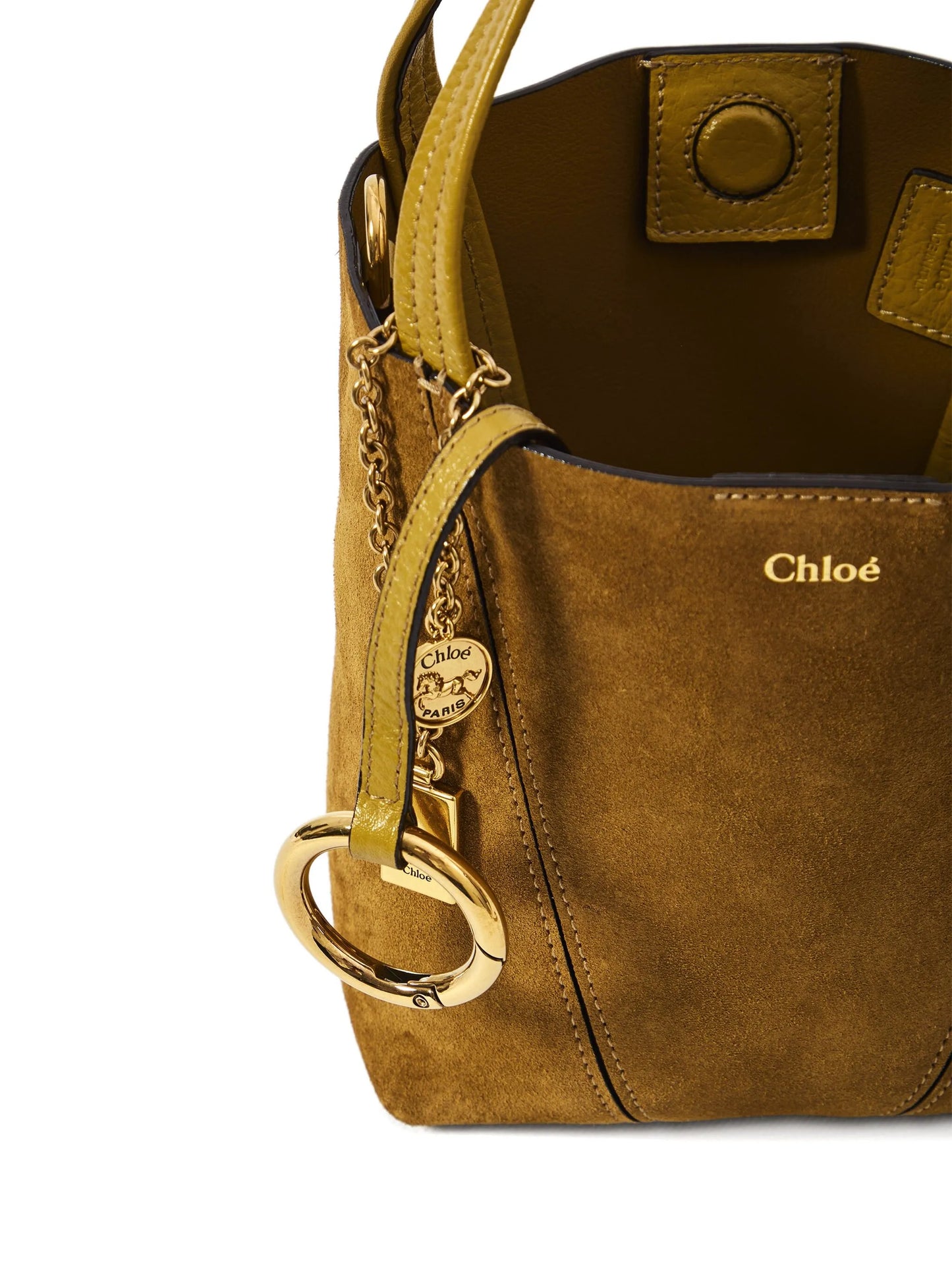 small Spin suede leather tote bag