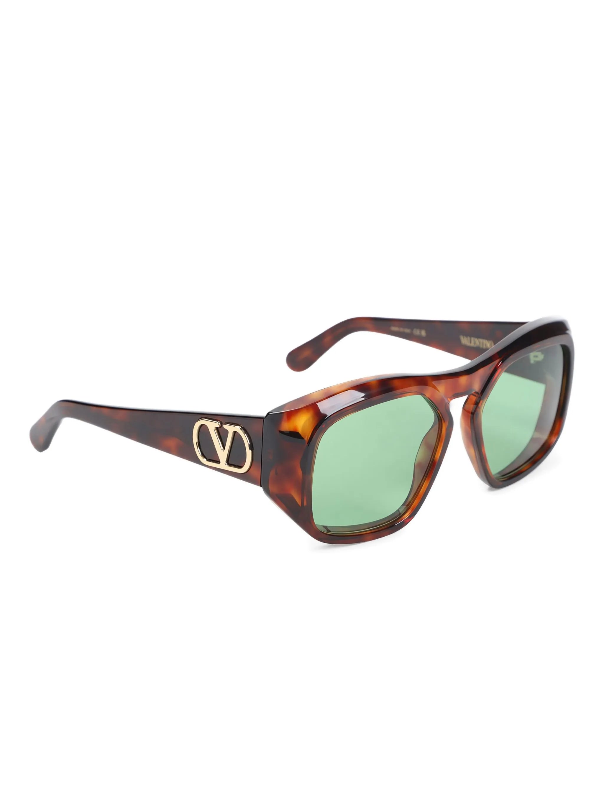 VLogo geometric-frame sunglasses