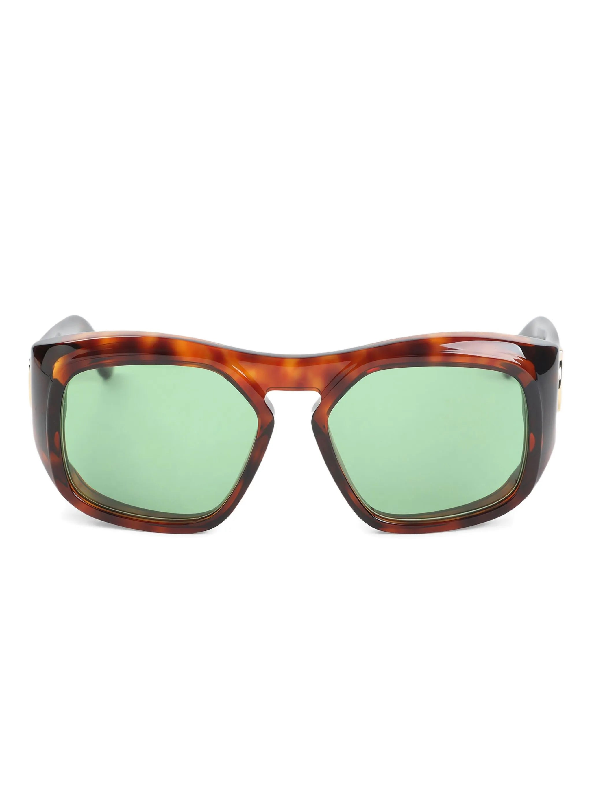VLogo geometric-frame sunglasses