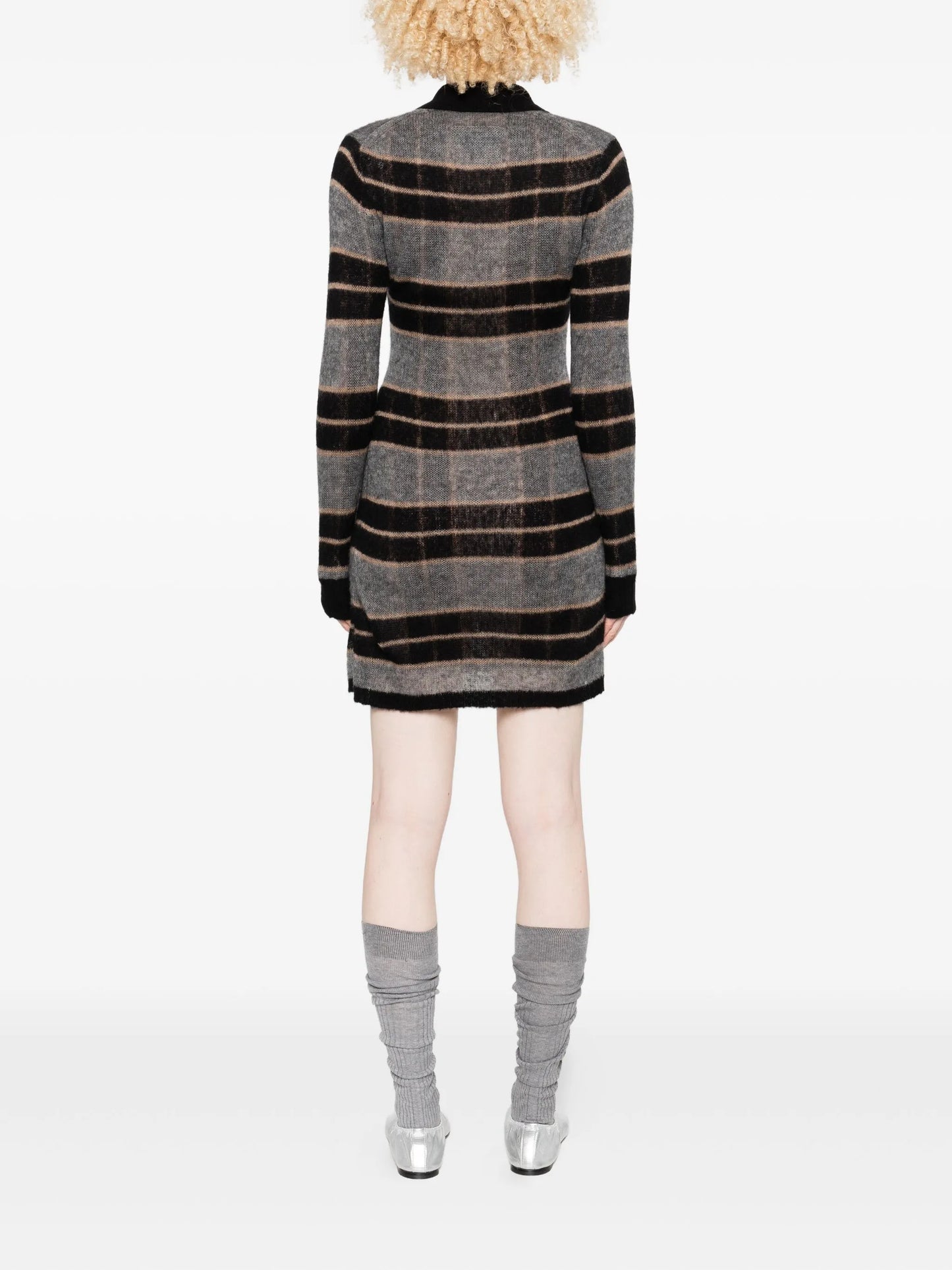 striped midi dress