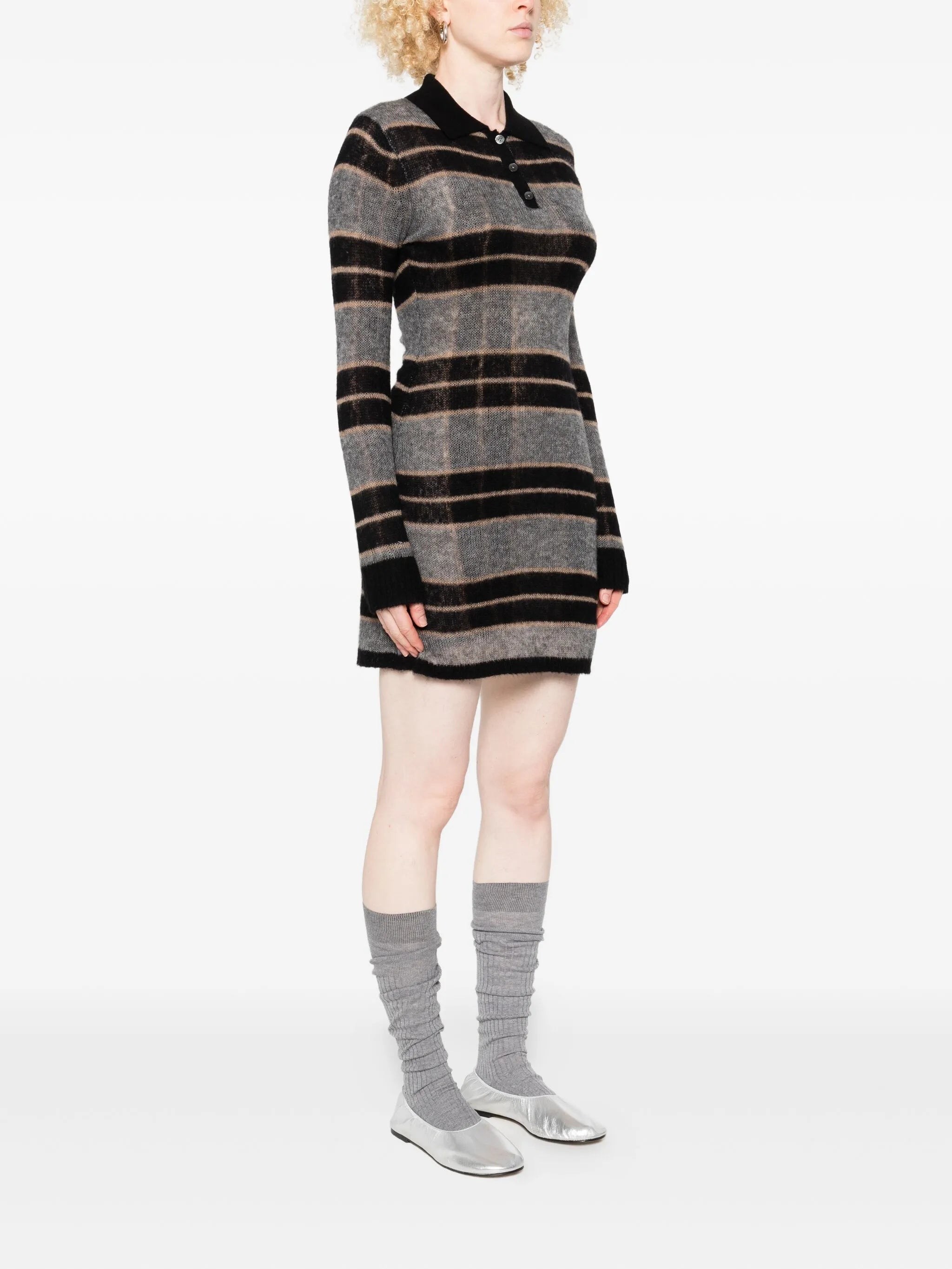 striped midi dress