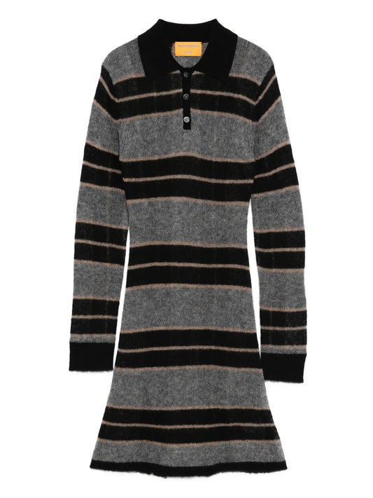 striped midi dress