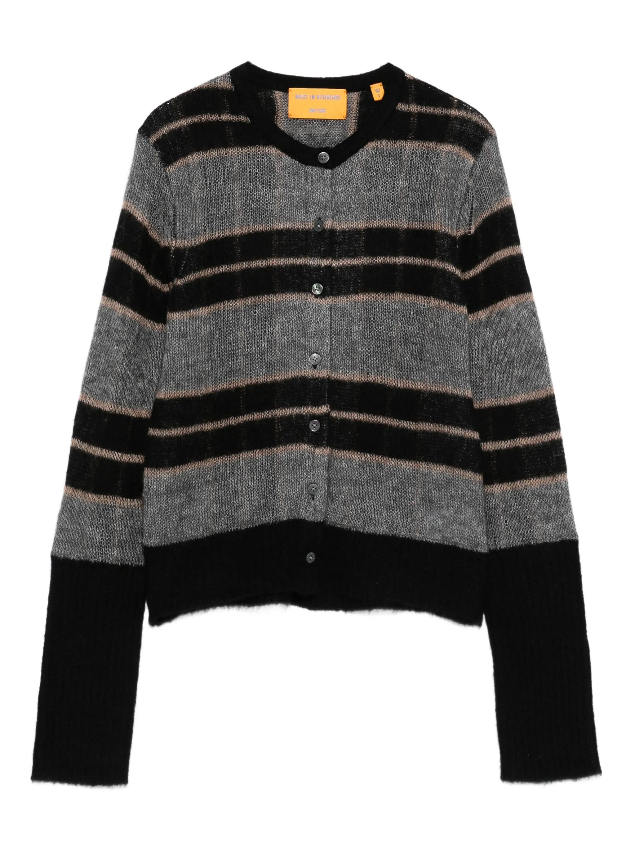 striped knit cardigan