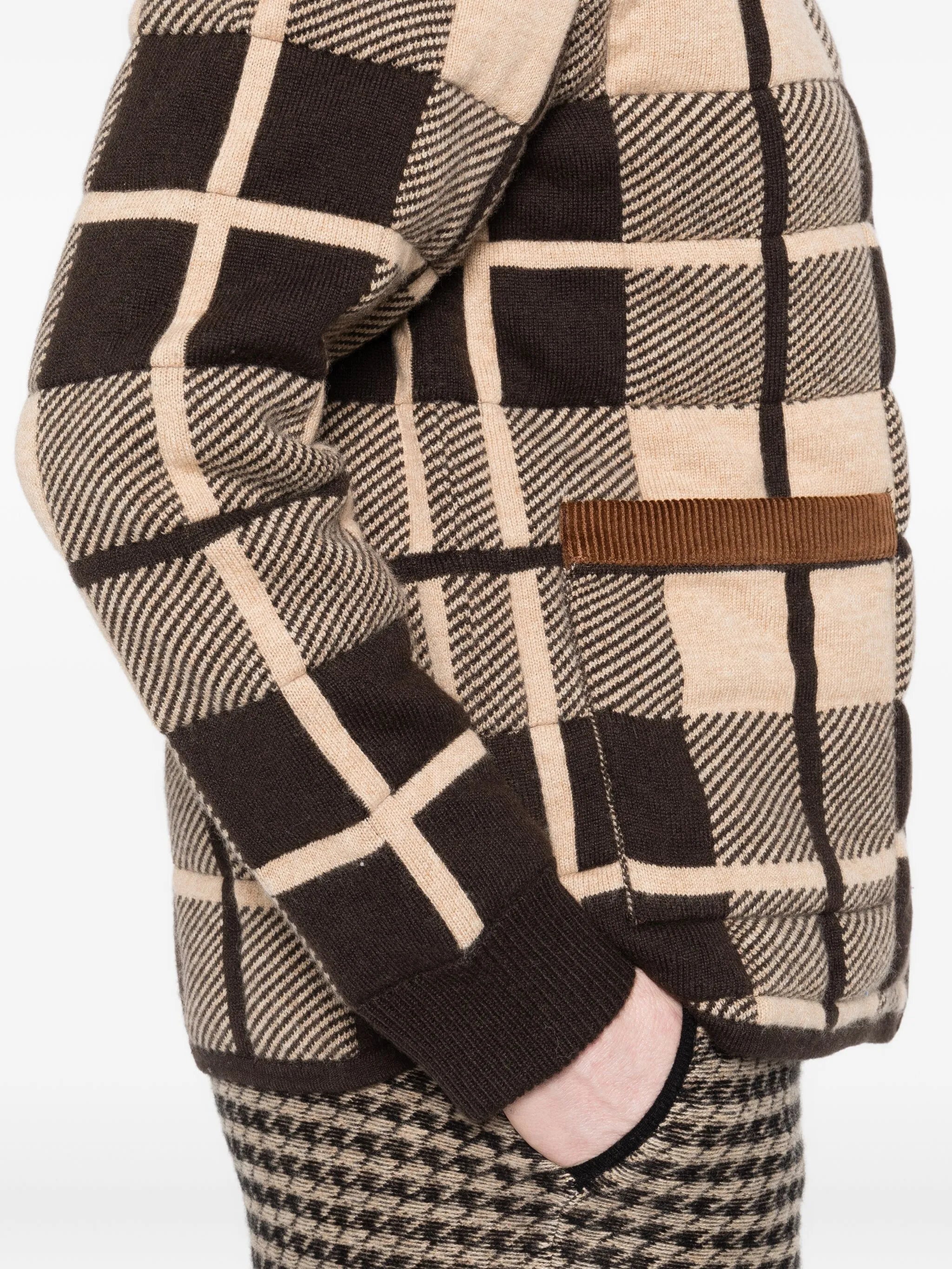 plaid quilted shirt jacket