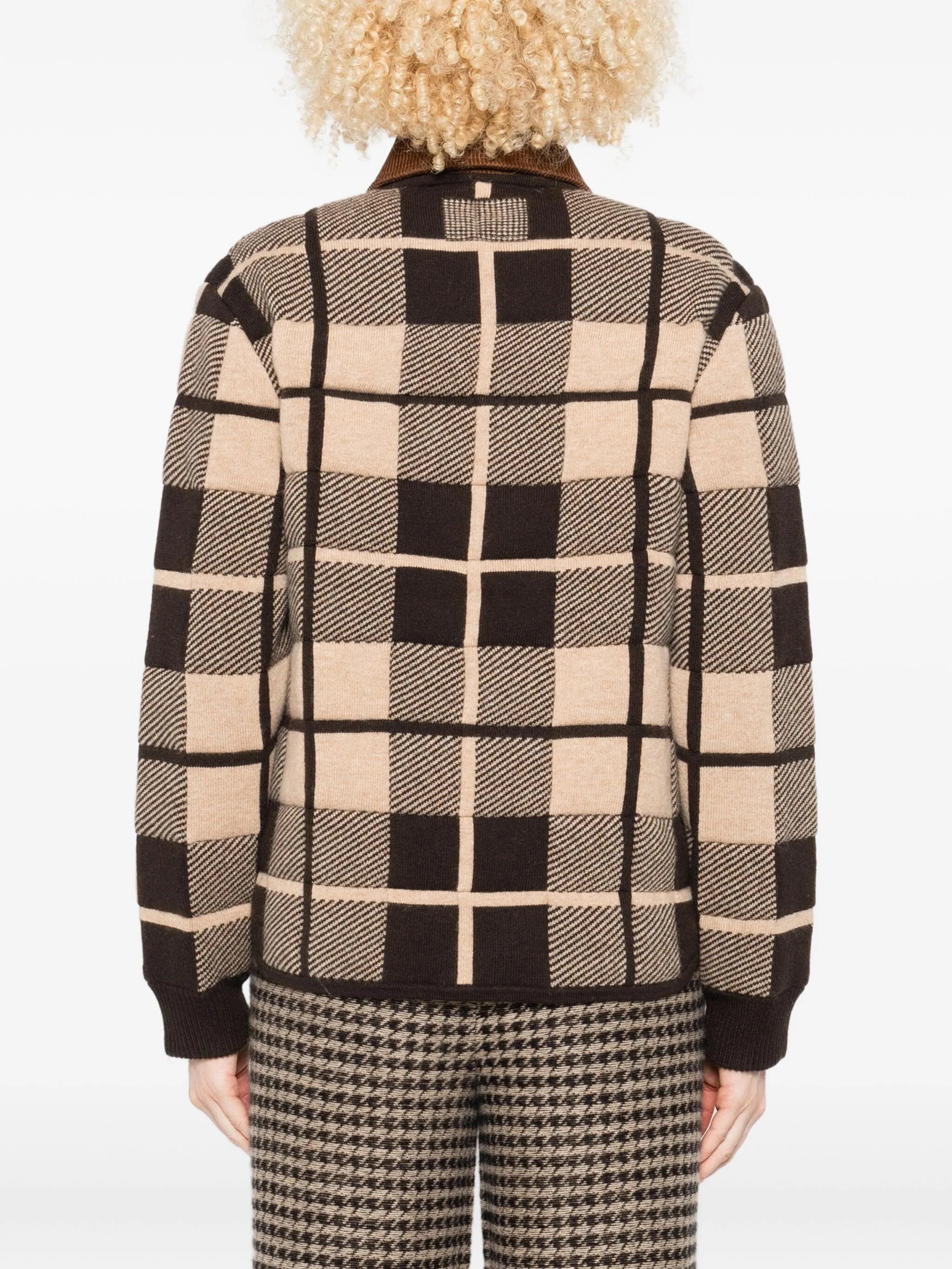 plaid quilted shirt jacket
