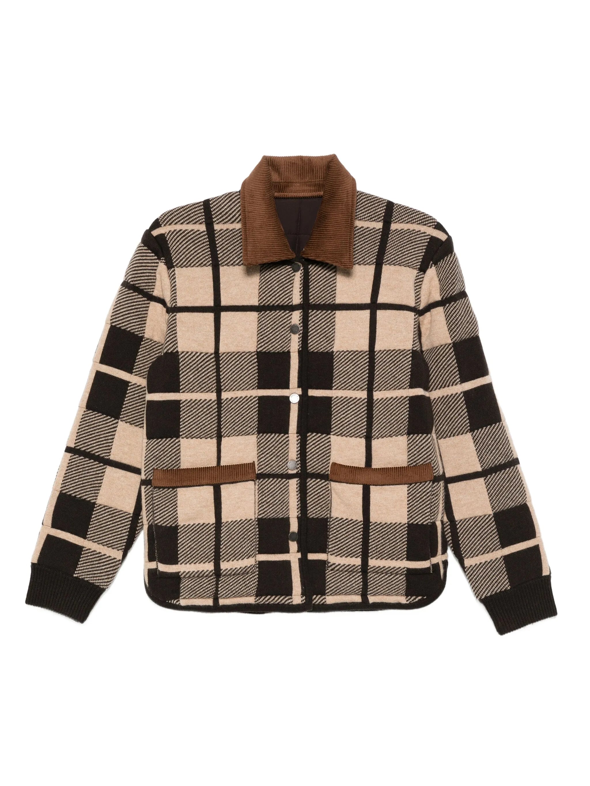 plaid quilted shirt jacket