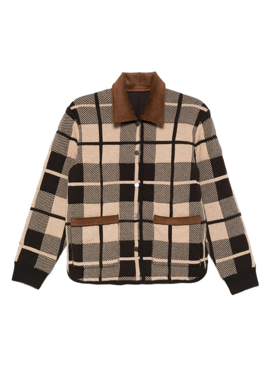 plaid quilted shirt jacket