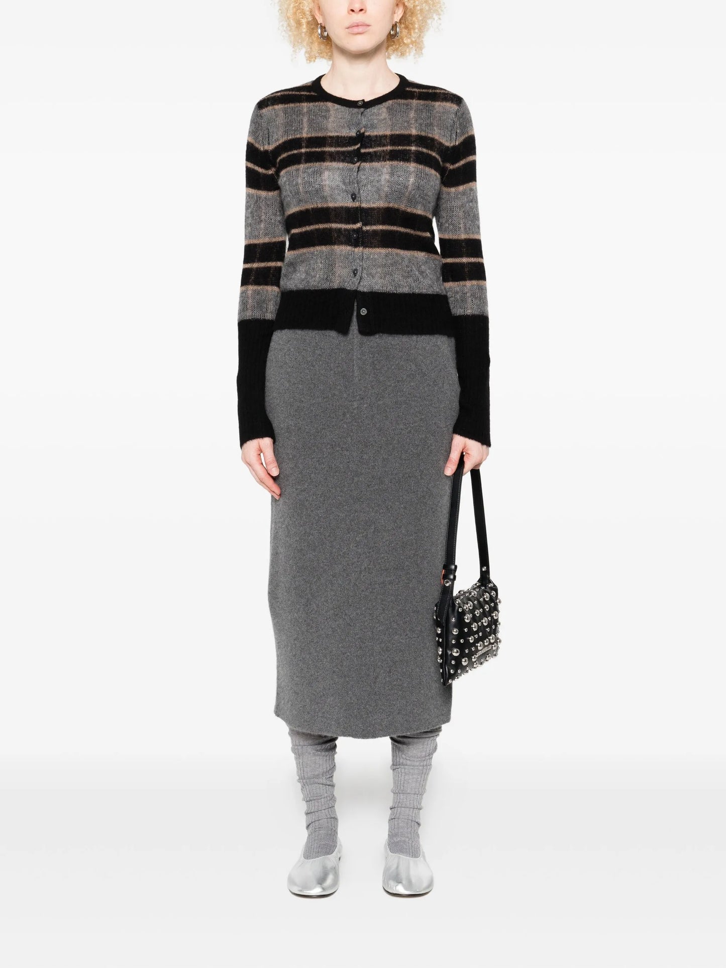 fine-knit pencil skirt