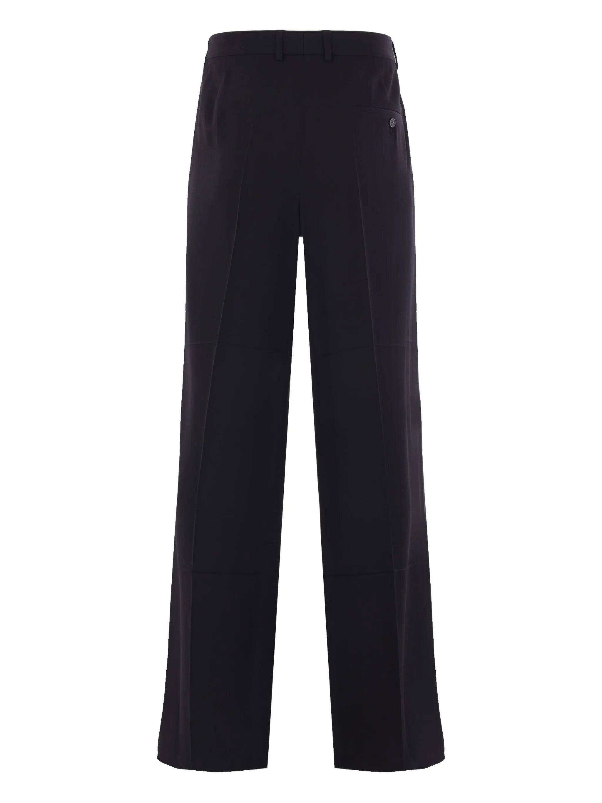 pressed-crease twill trousers