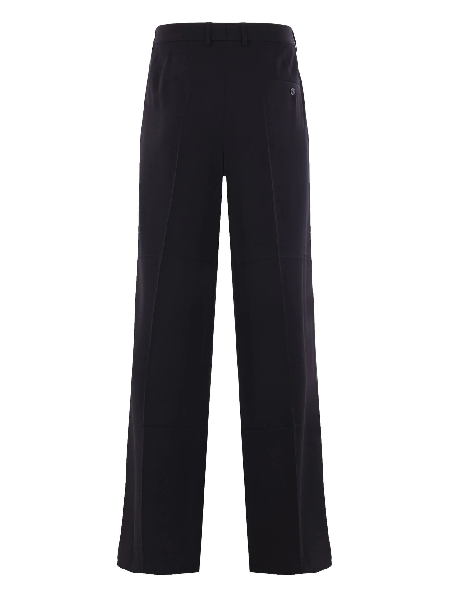 pressed-crease twill trousers