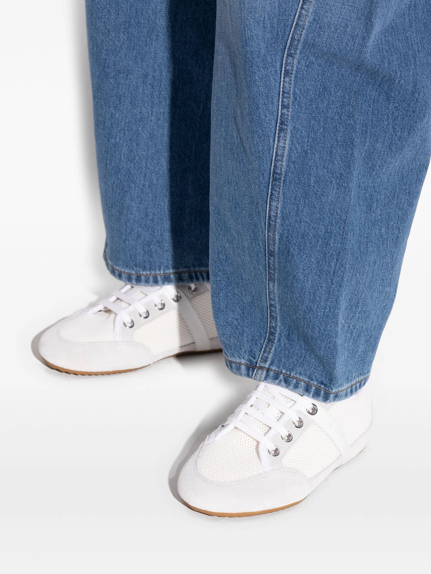 Slim panelled sneakers