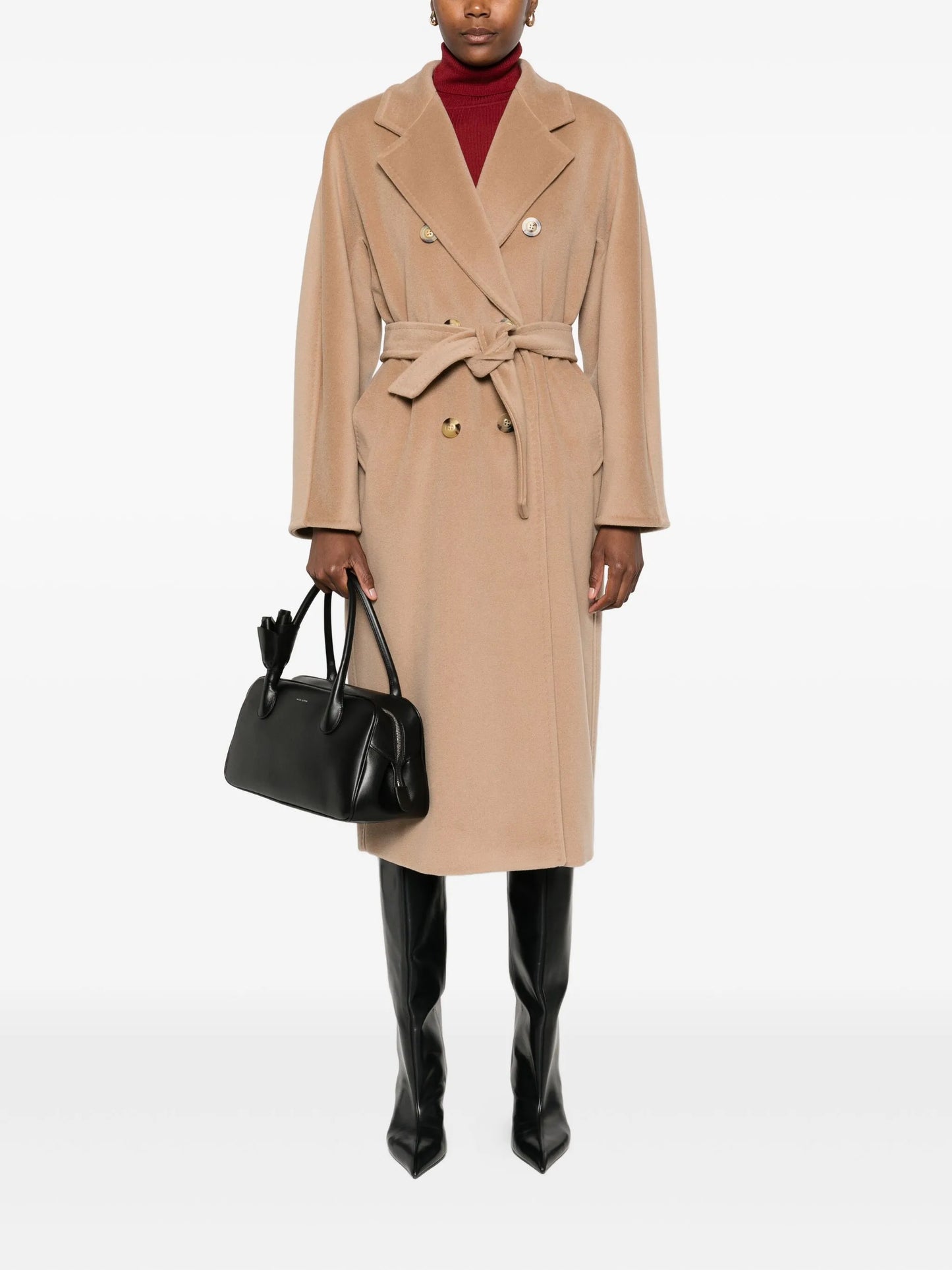 Madame double-breasted wool coat